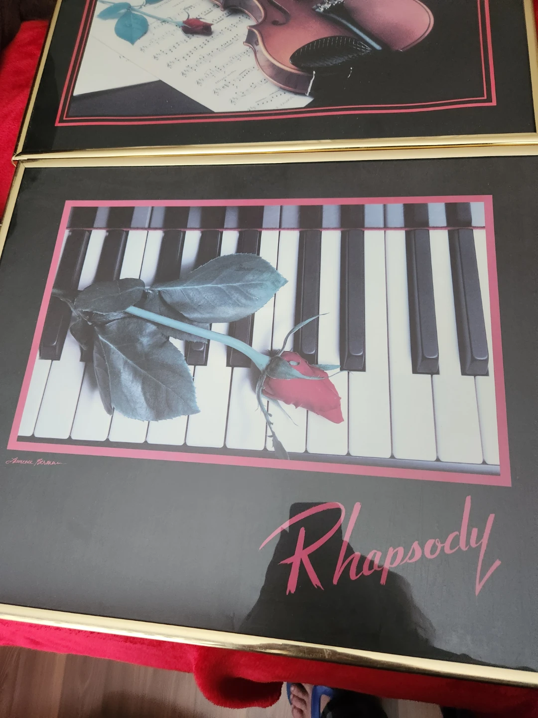 1980s Romantic Music Art Prints - Set of 2 Framed - photo 2