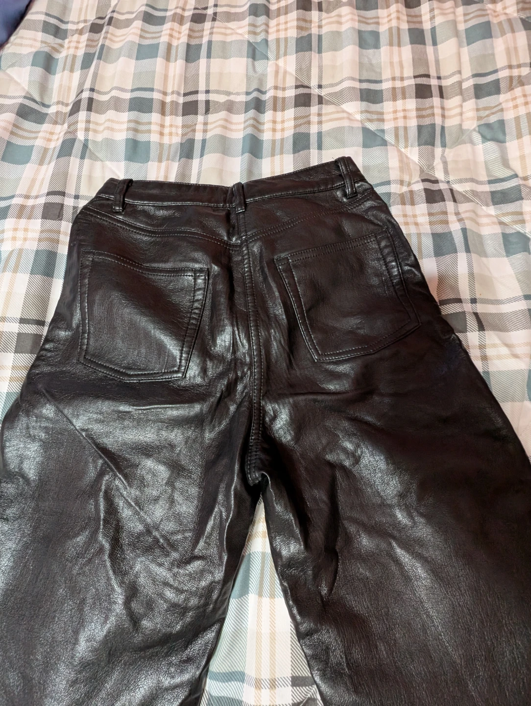 Wilfred Aritzia High Waisted Vegan Leather Straight Leg Pants - photo 2