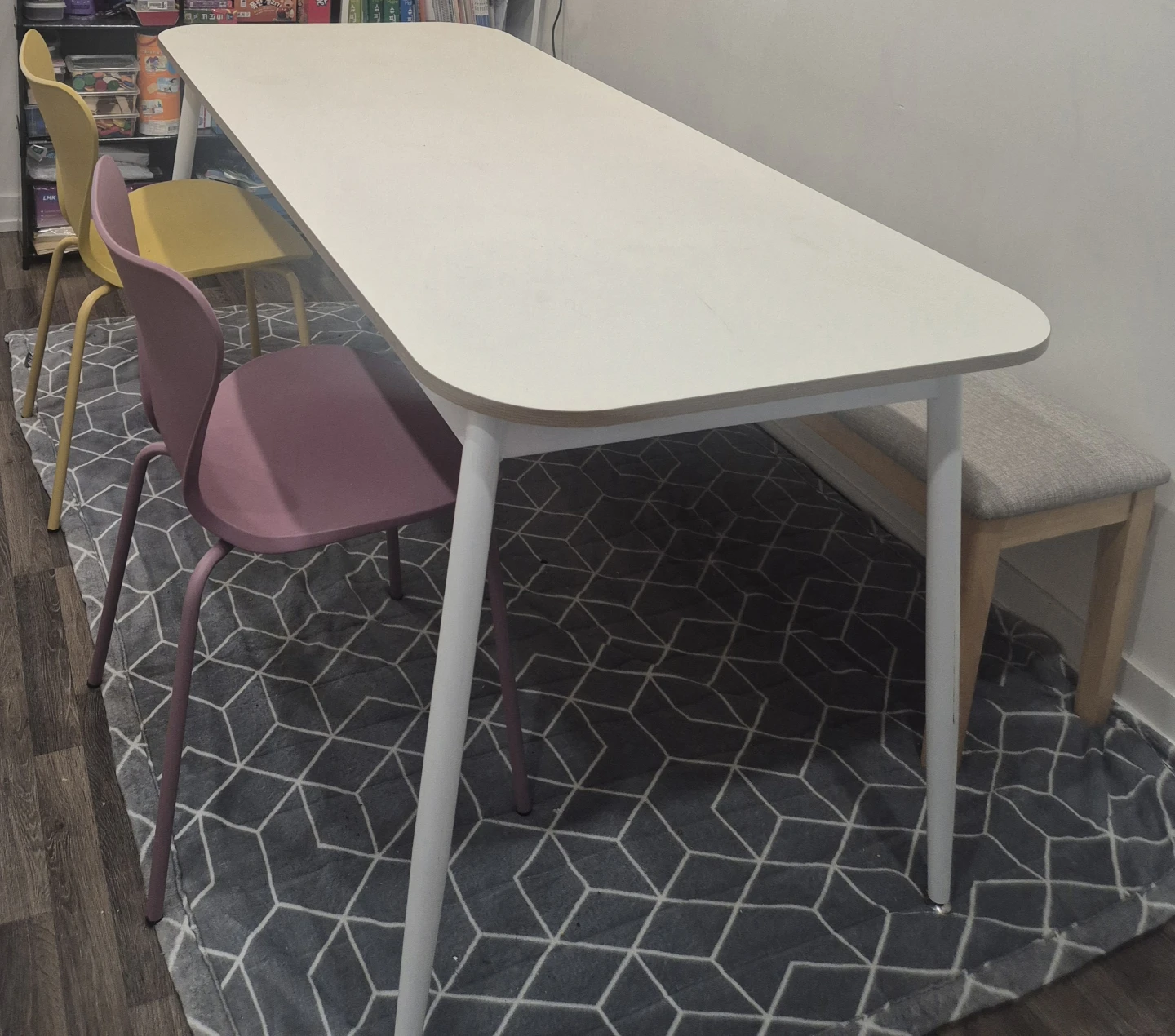 White Dining Table with Chairs - photo 2