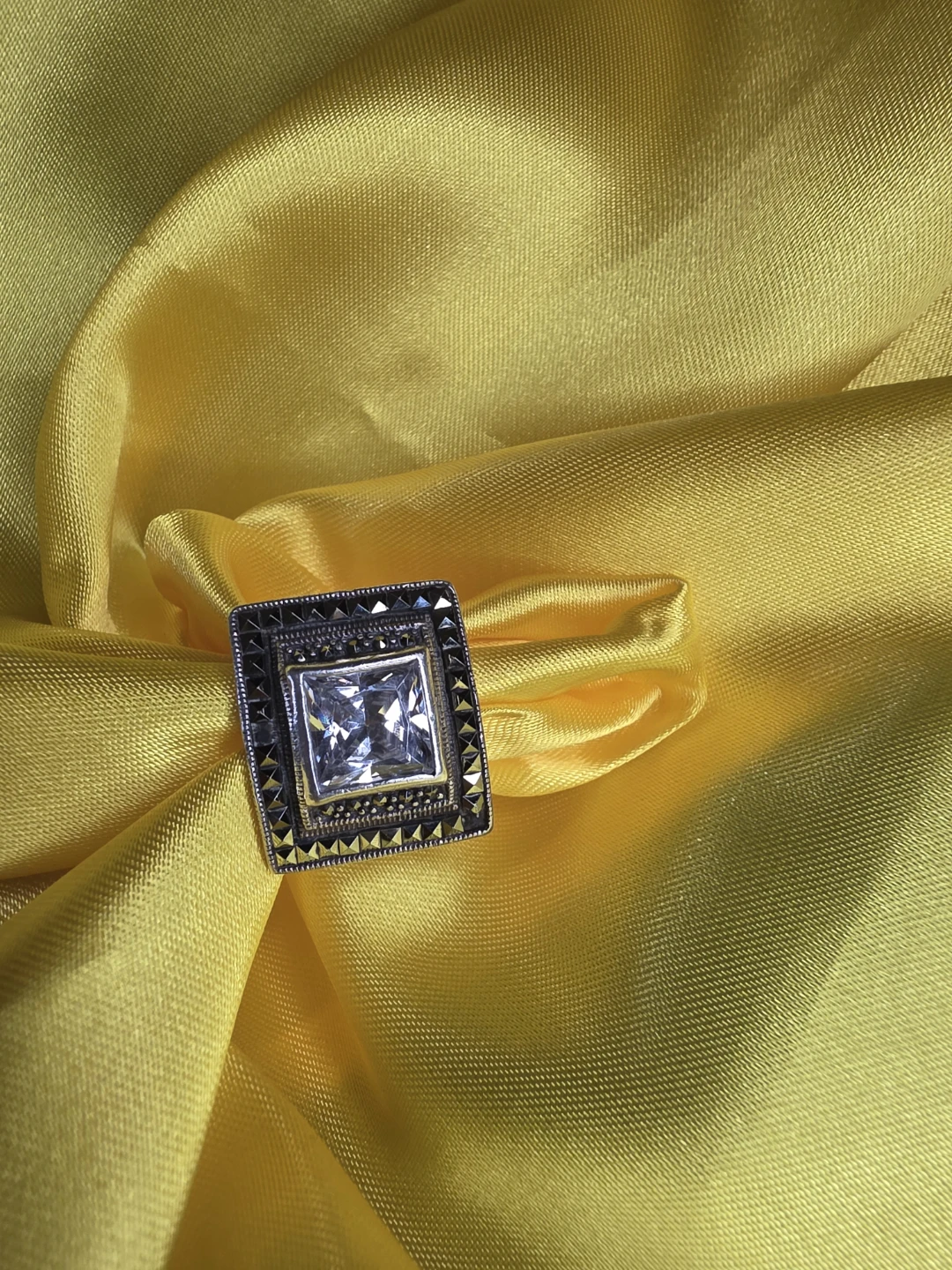 Jewellery silver ring with cubic zirconia - photo 3