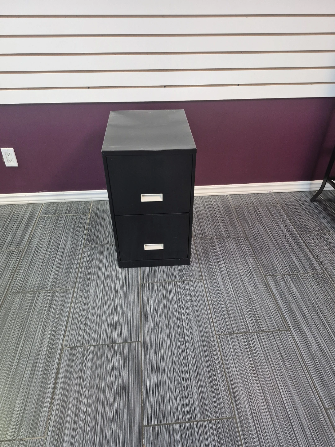 Black 2-Drawer Filing Cabinet