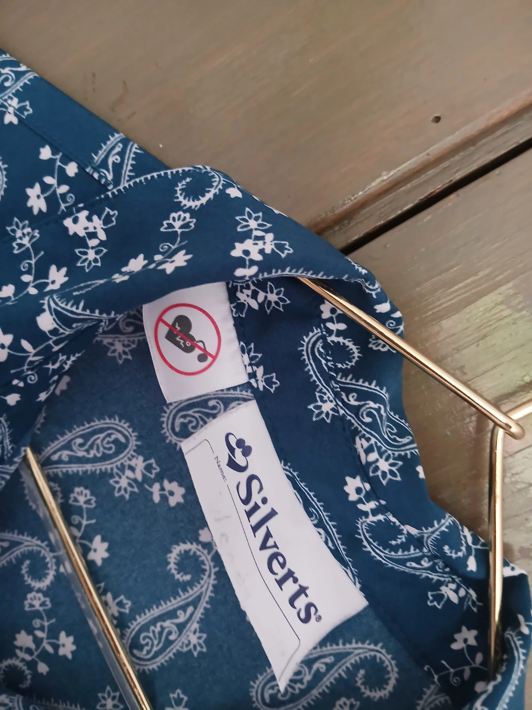 Silverts Teal Paisley "Button-Up" Shirt - photo 2
