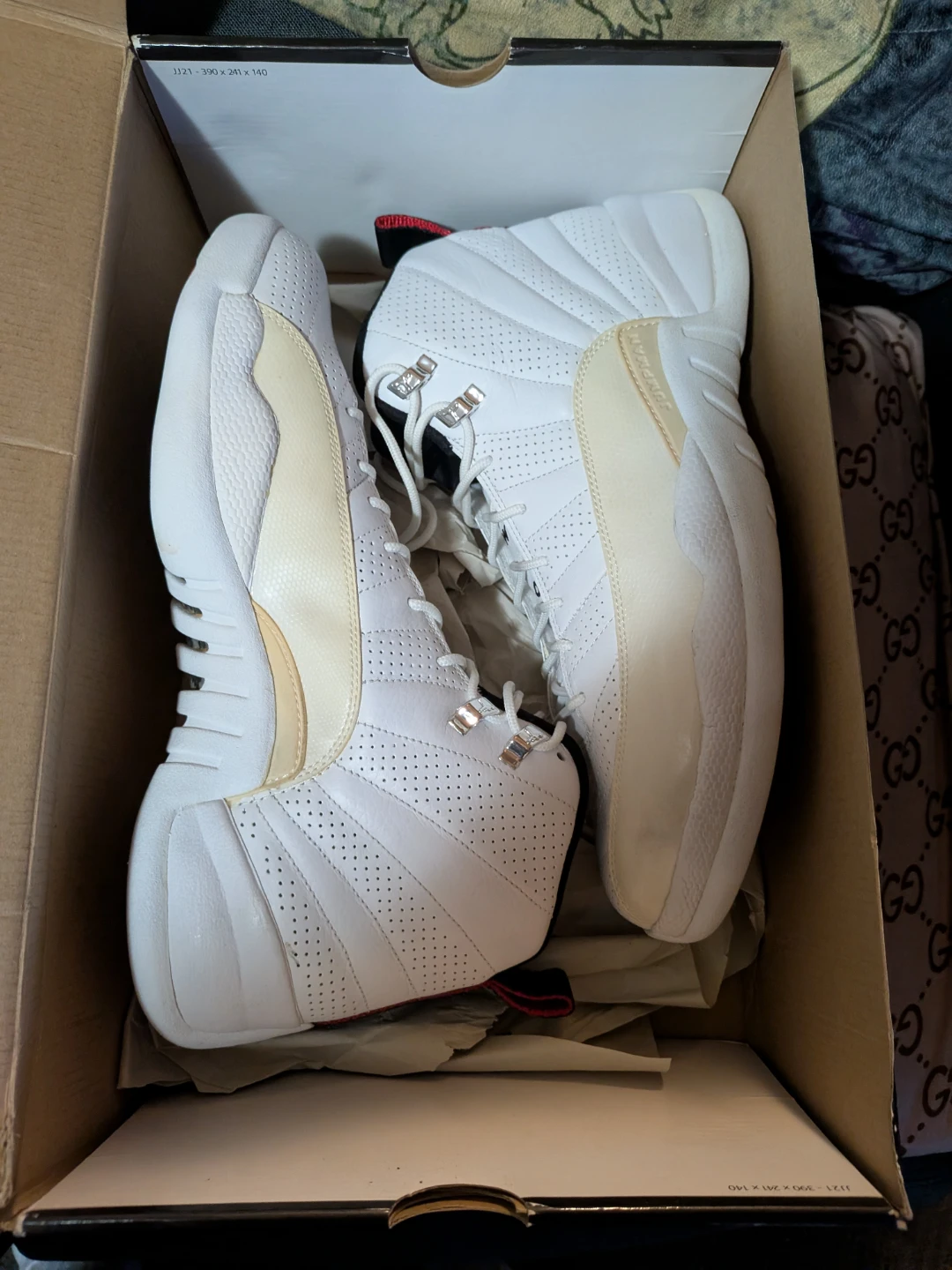 Air Jordan 12 White/Yellow Sneakers