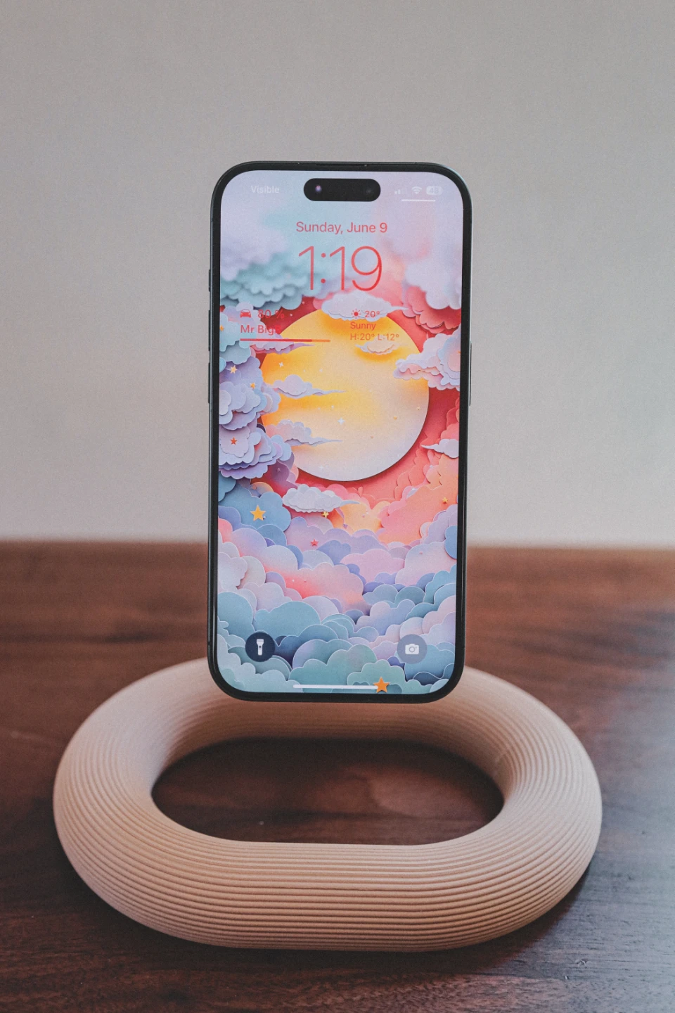 Floating iPhone MagSafe holder