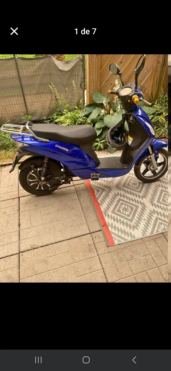 Blue e-bike scooter - photo 2