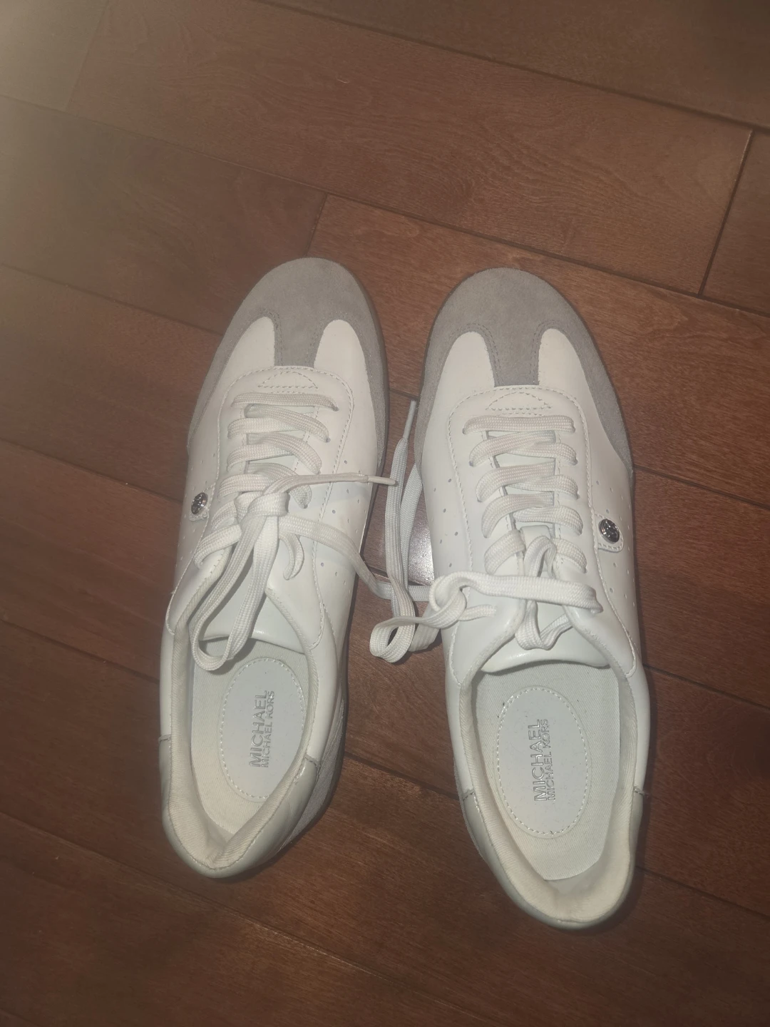 Michael Kors White & Grey Leather Sneakers - photo 2