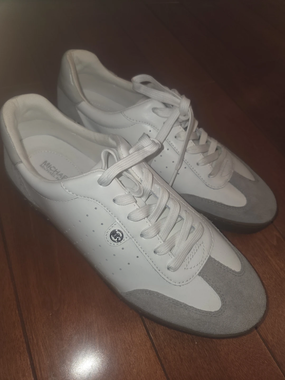 Michael Kors White & Grey Leather Sneakers - photo 3