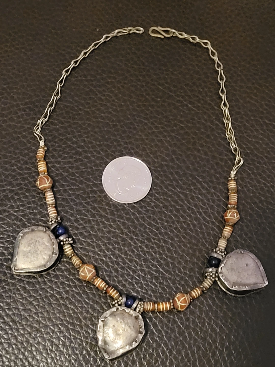 Beaded Choker Necklace with Pendants - photo 2