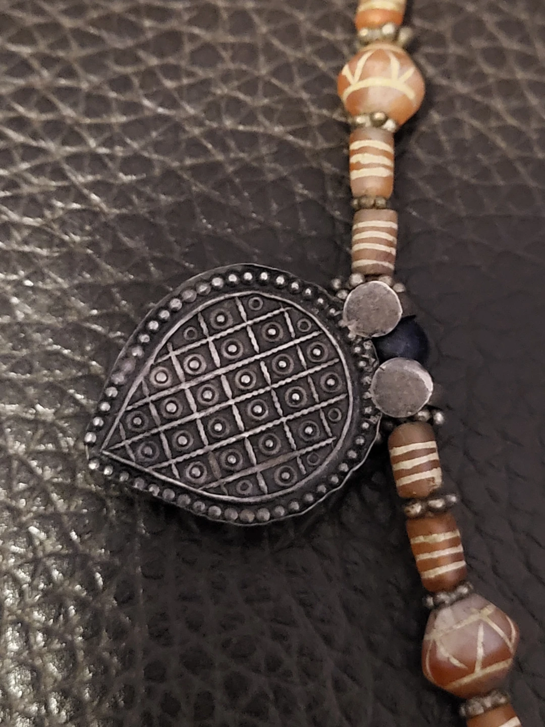 Beaded Choker Necklace with Pendants - photo 3