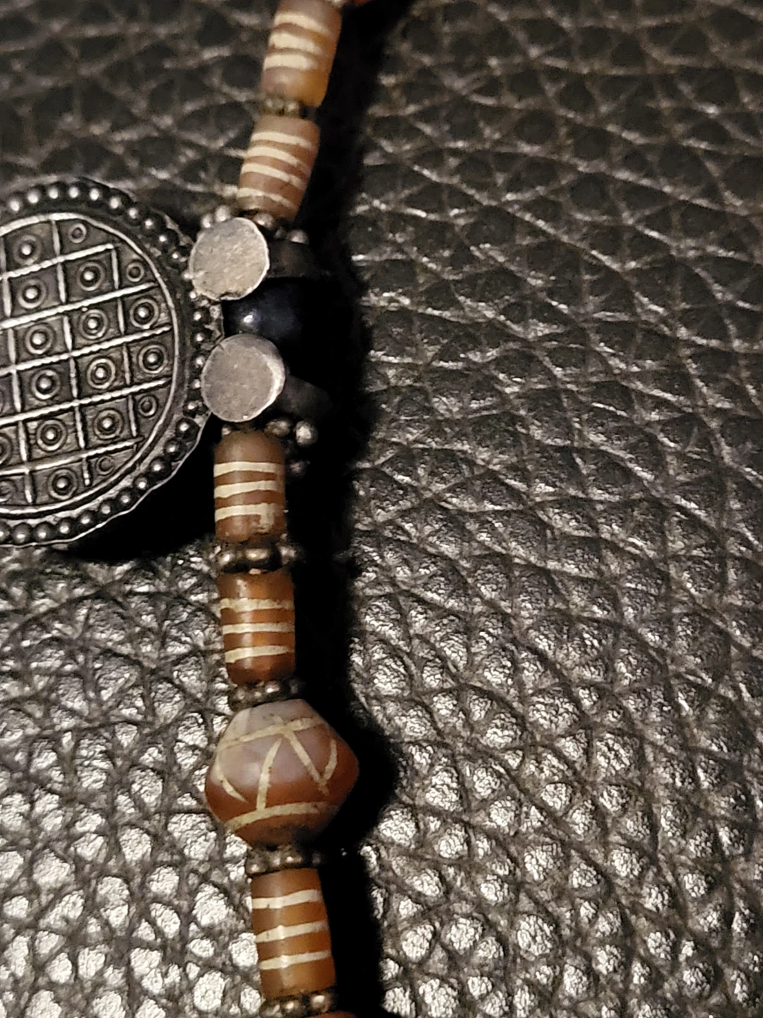 Beaded Choker Necklace with Pendants - photo 4