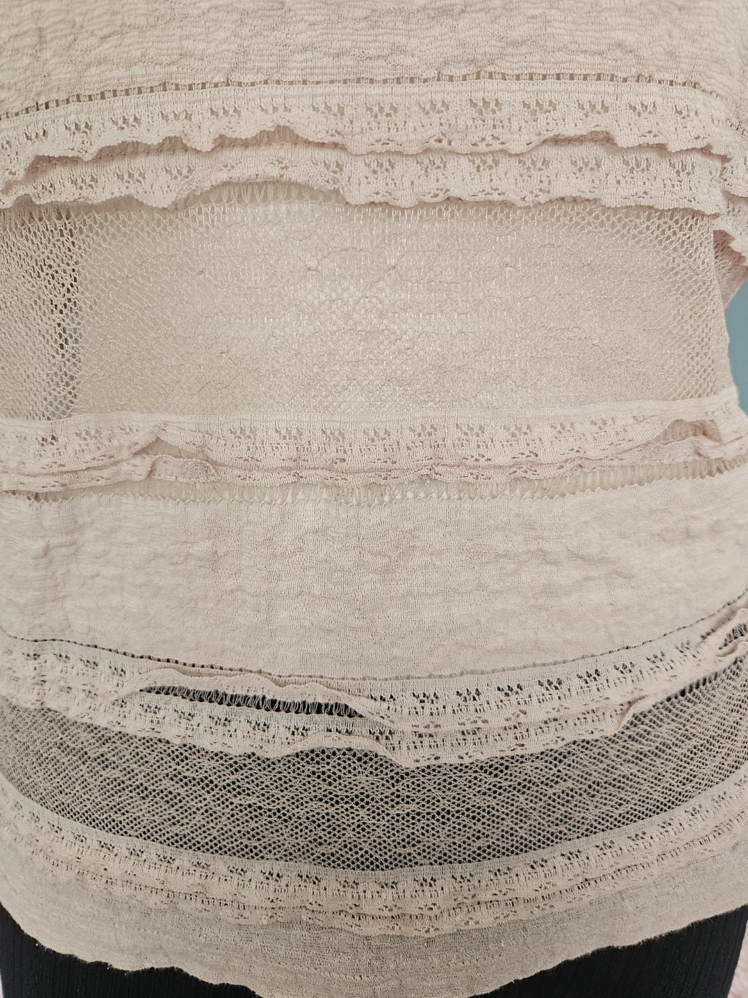 pink mesh stripped top - photo 4