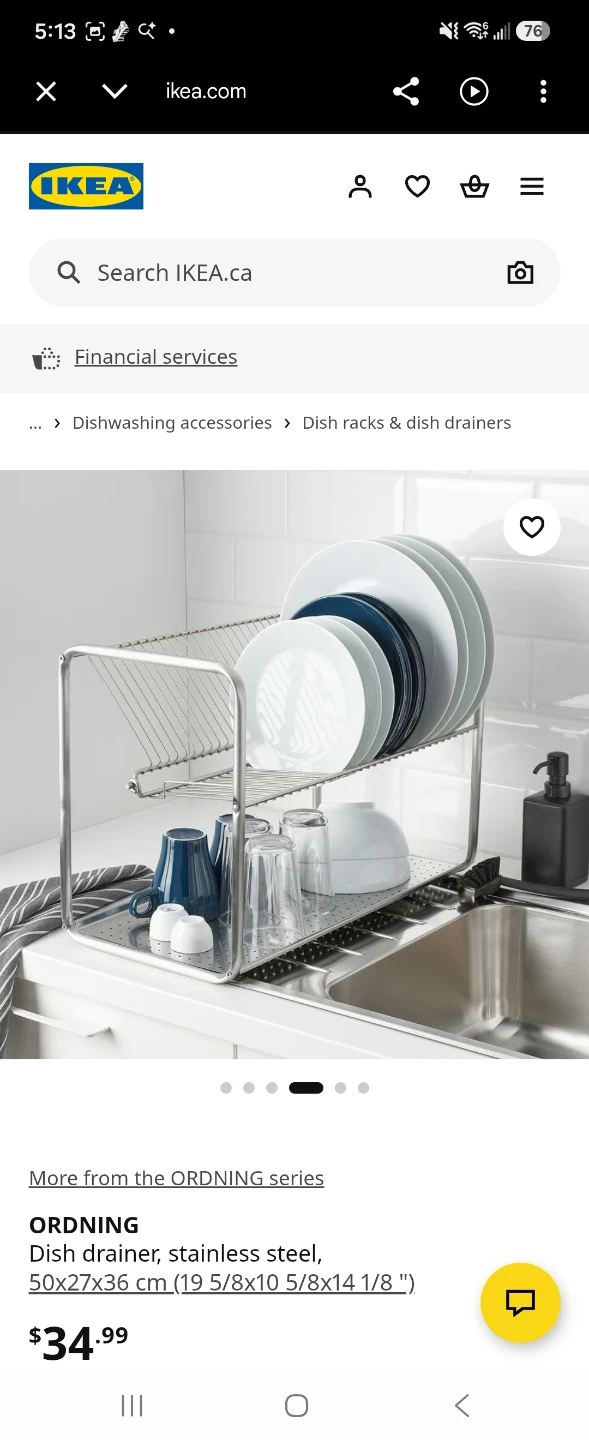 IKEA ORDNING Dish Drainer - photo 2