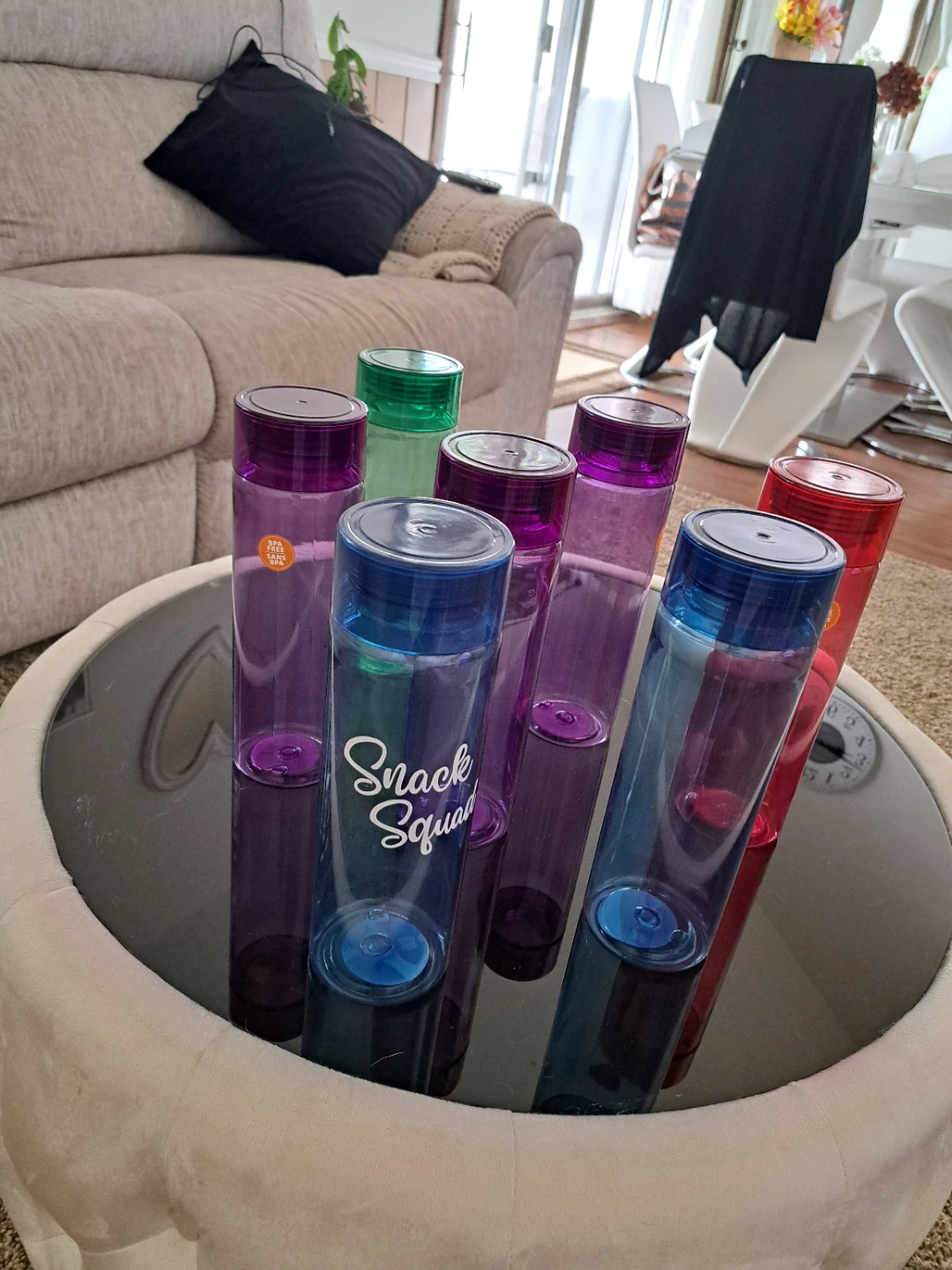 7 Water or snack Bottles