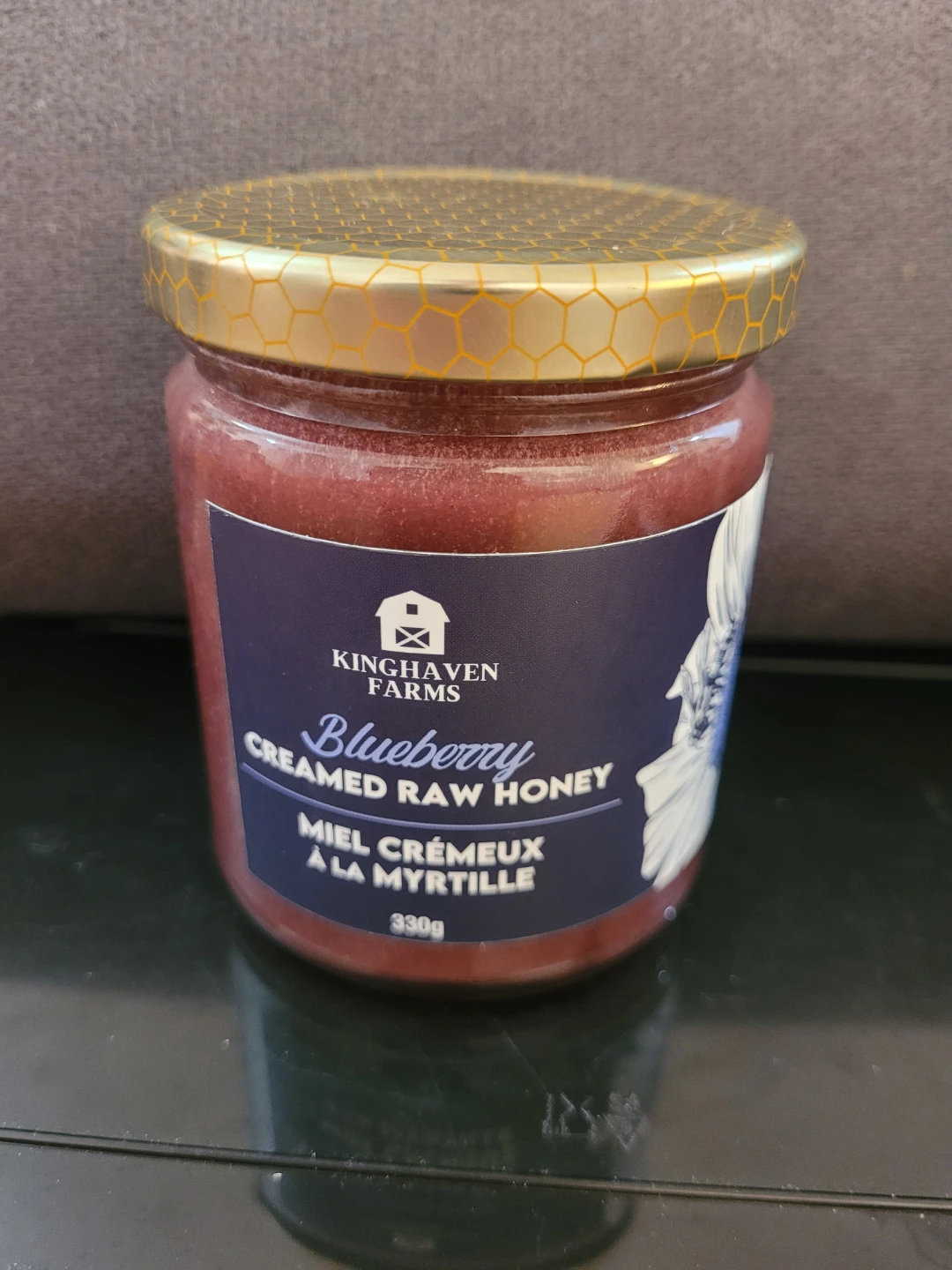 Kinghaven Farms Blueberry Creamed Raw Honey 330g