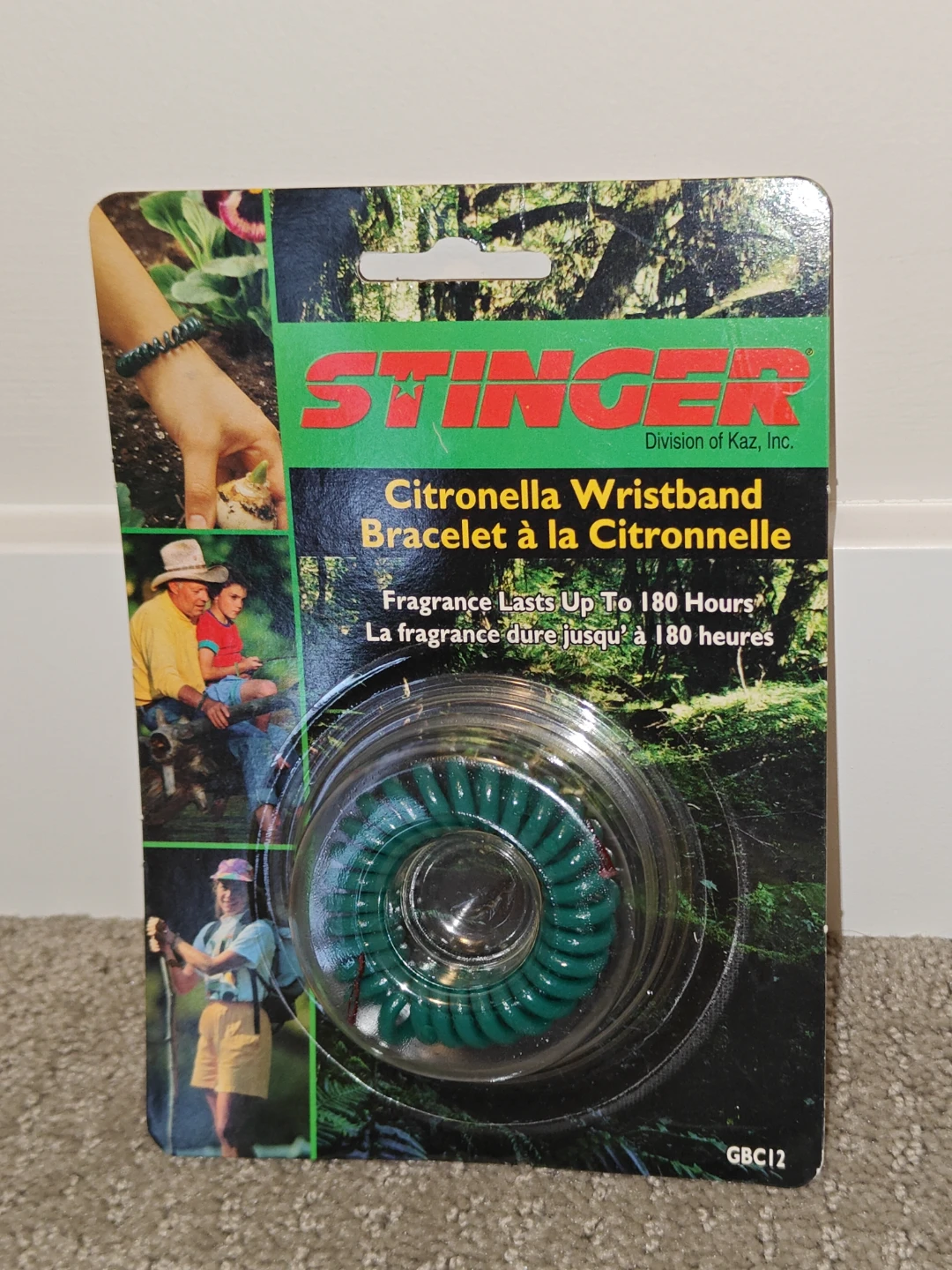 New Stinger Citronella Wristband - Insect Repellent Bracelet