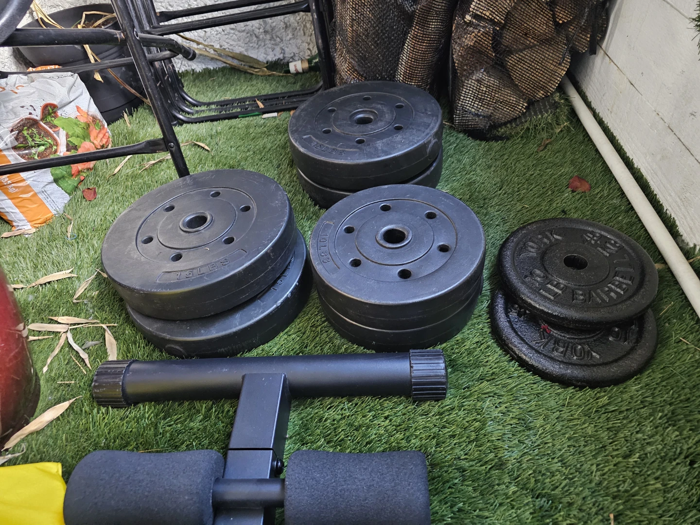 Pasyou Adjustable Weight Bench with Weights