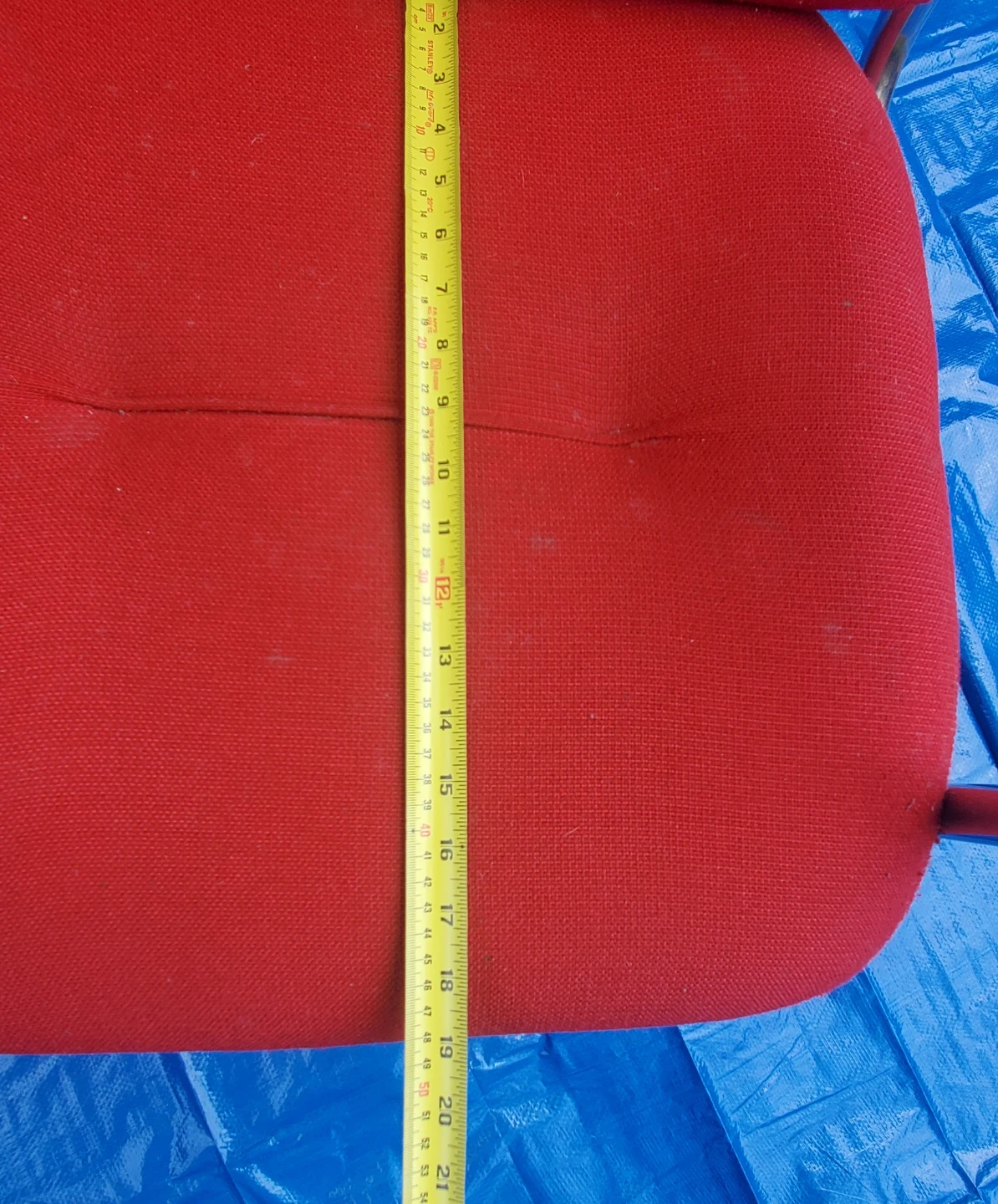Red Office Chair with Chrome Frame - photo 5