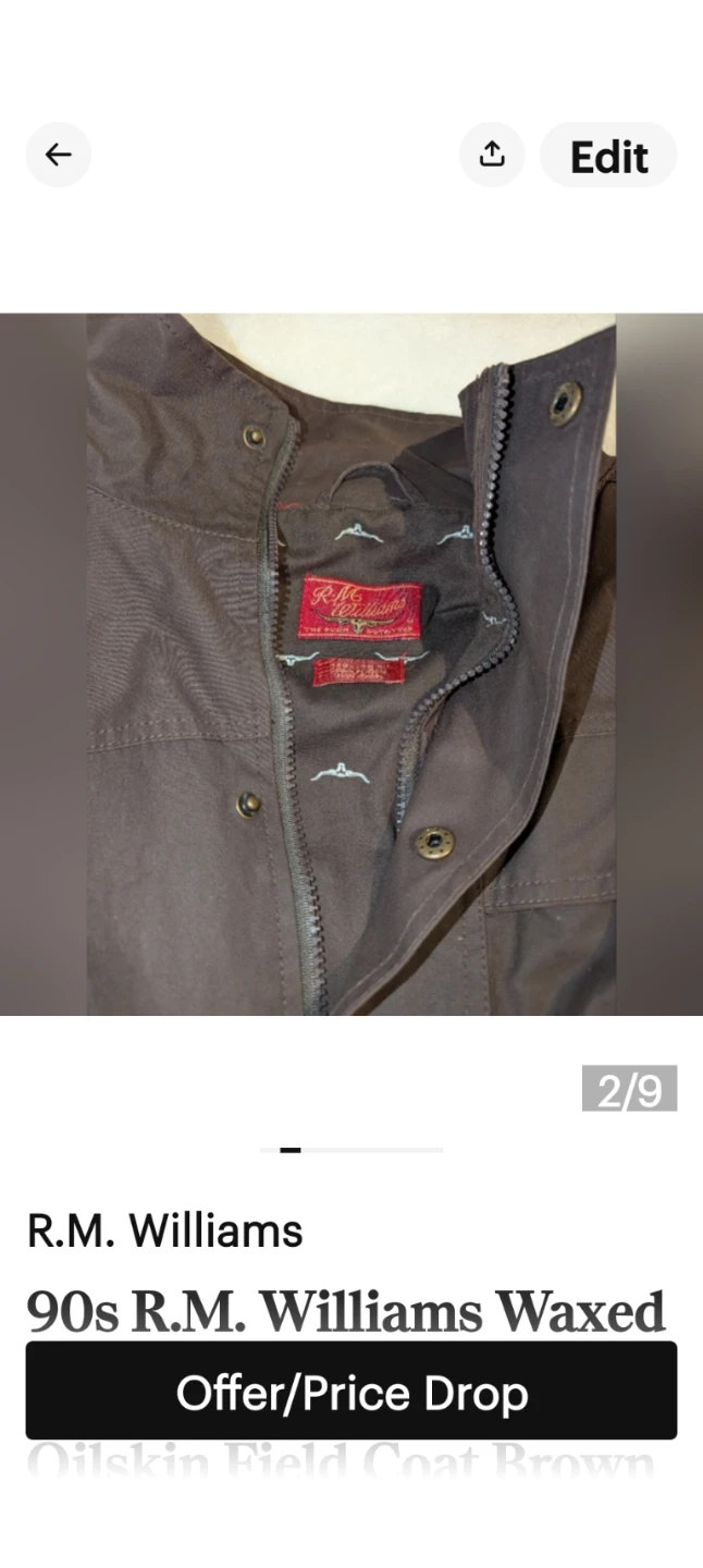 90s R.M. Williams Waxed Oilskin Field Coat - photo 2