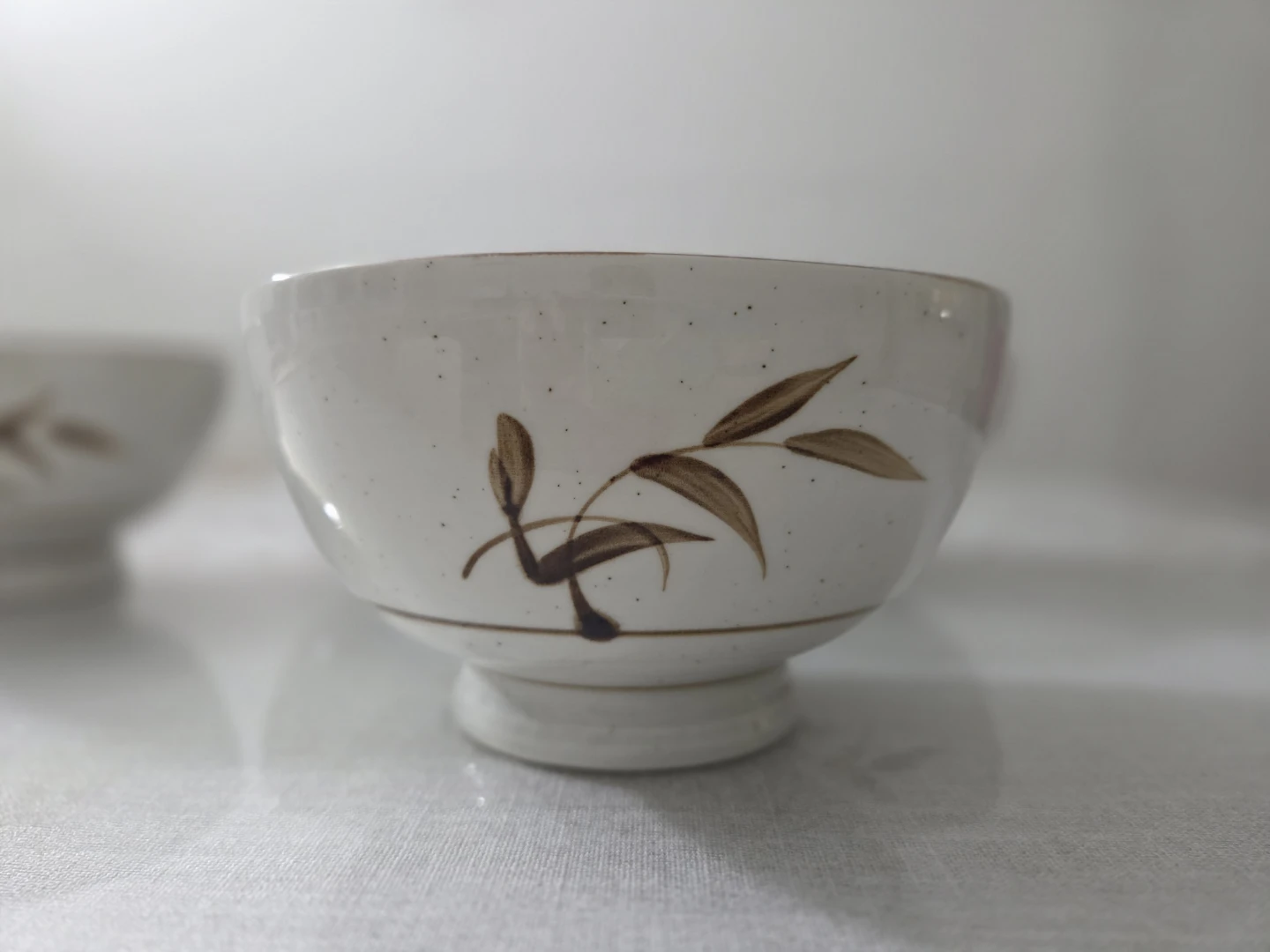 Set of 4 Ceramic Bowls with Bamboo Design - photo 2