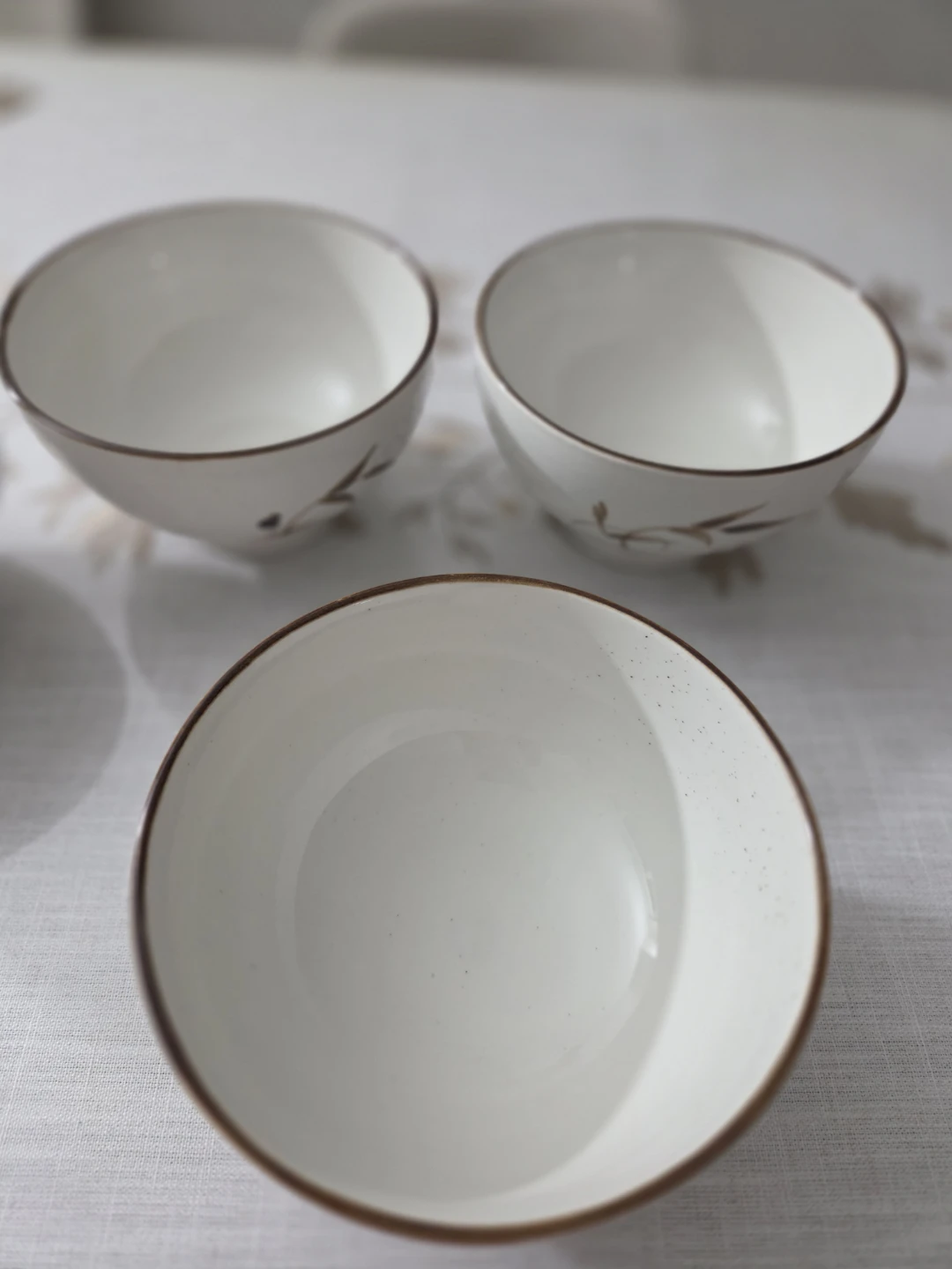 Set of 4 Ceramic Bowls with Bamboo Design - photo 3