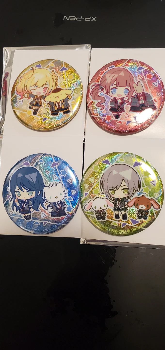 Leoneed Project Sekai x Sanrio Character Badges (Set of 4)