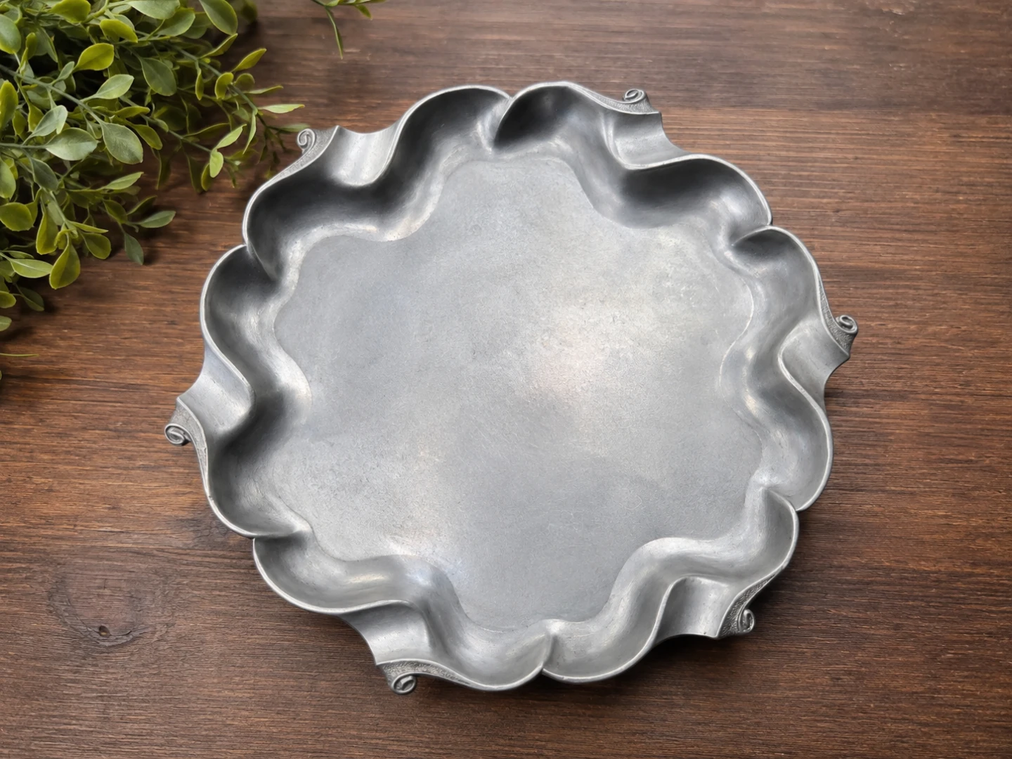 Italian made Pewter Serving Platter Decorative Tray