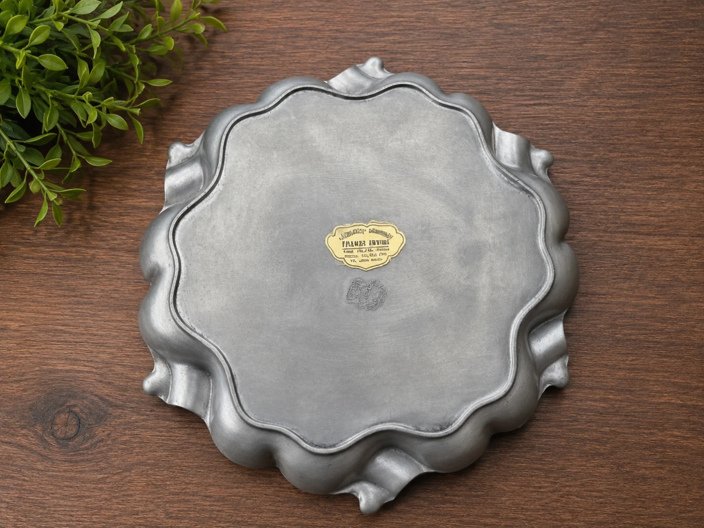 Italian made Pewter Serving Platter Decorative Tray - photo 2