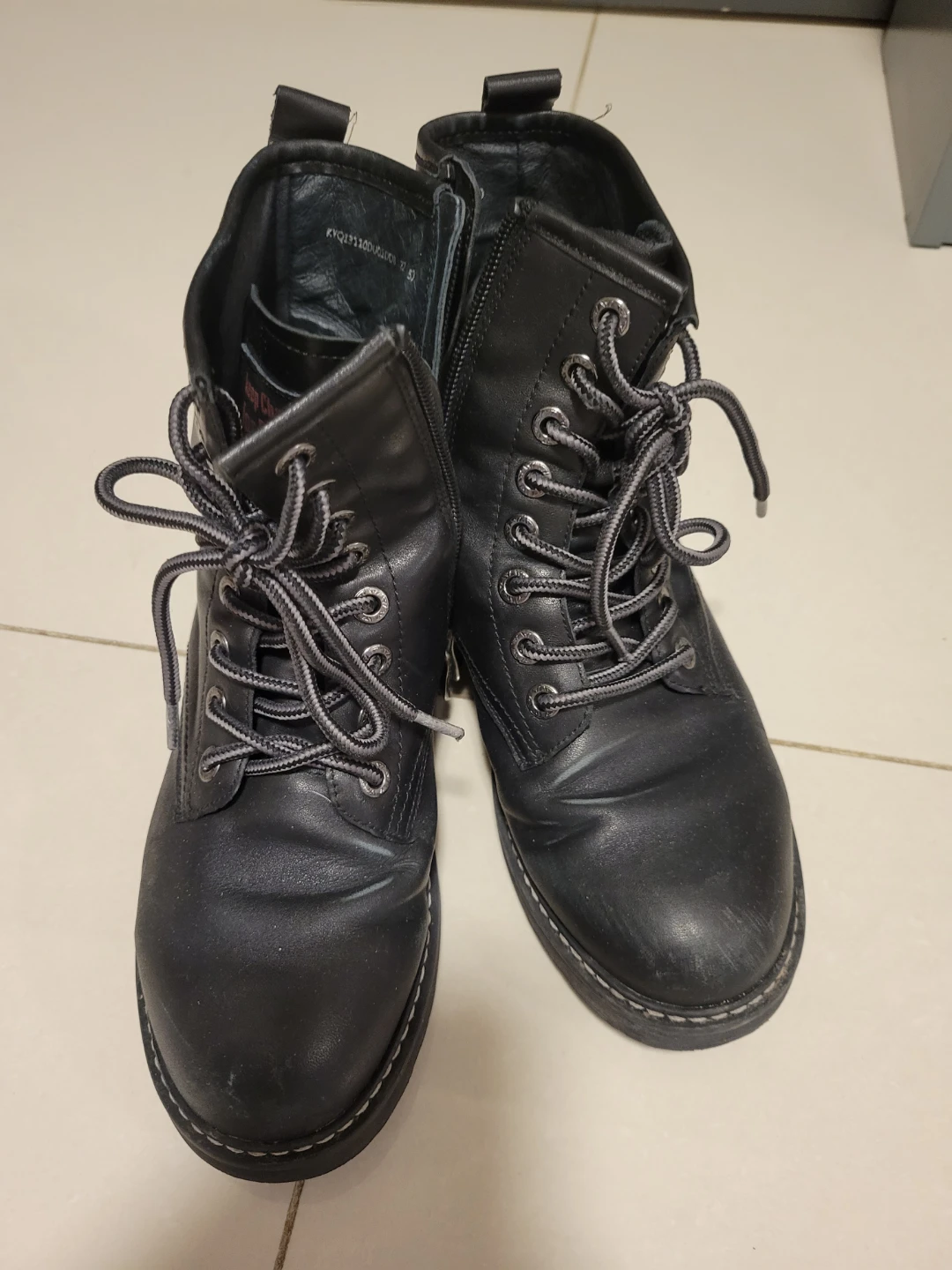 Black Comely Combat Boots