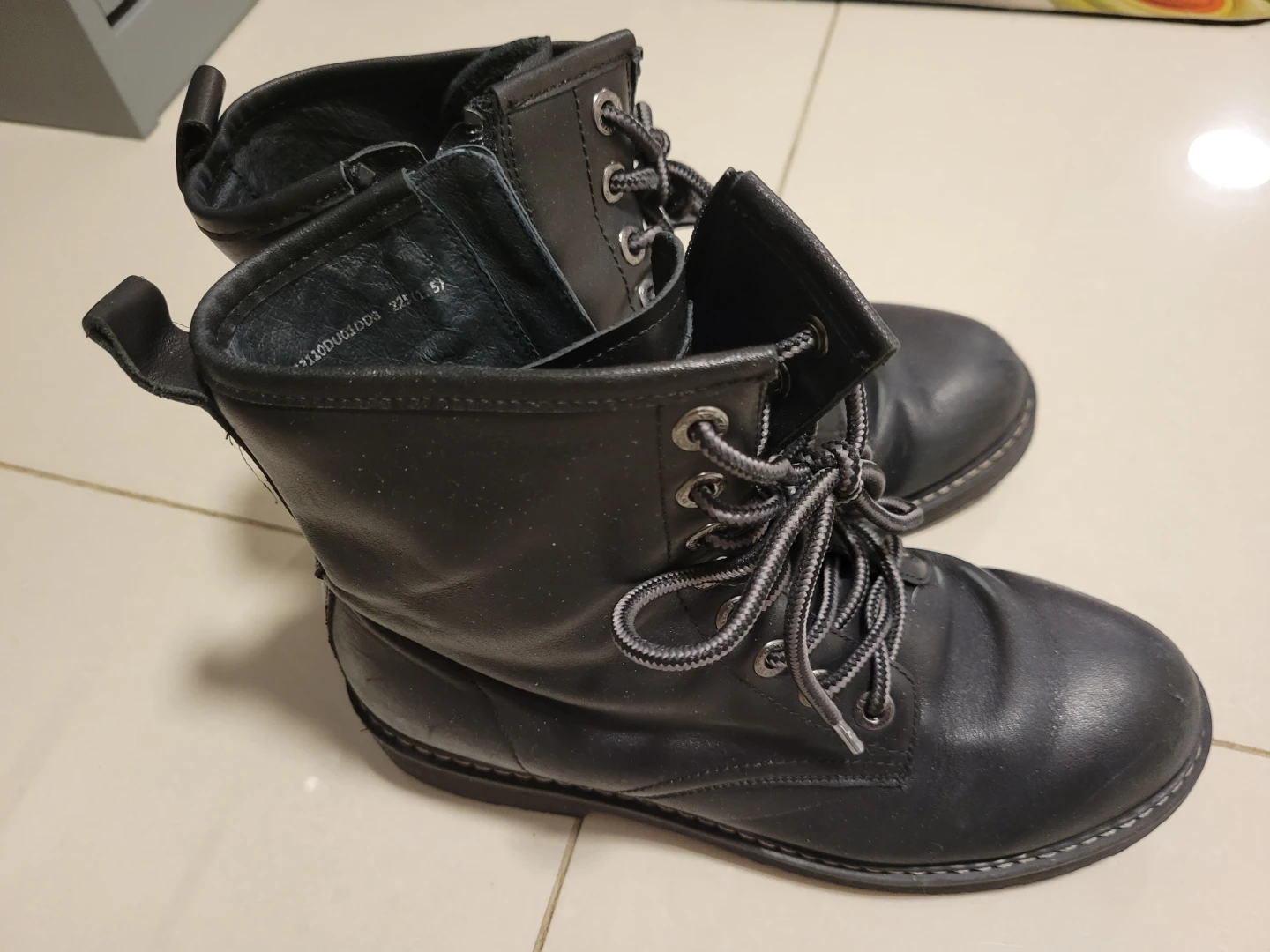 Black Comely Combat Boots - photo 2