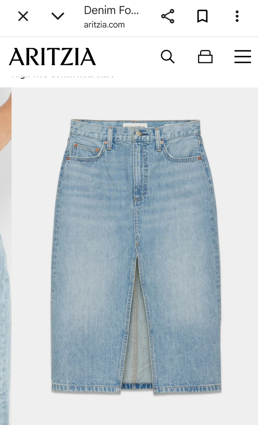 Aritzia Denim Forum | The '90s Halle Denim Skirt (Size 23-xs) - photo 2