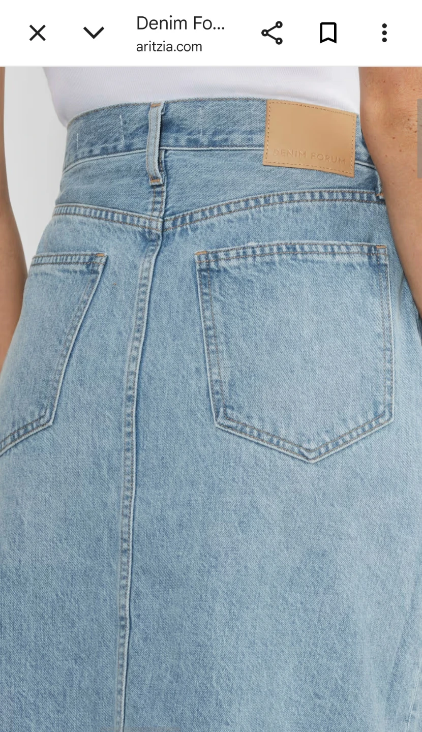 Aritzia Denim Forum | The '90s Halle Denim Skirt (Size 23-xs) - photo 3