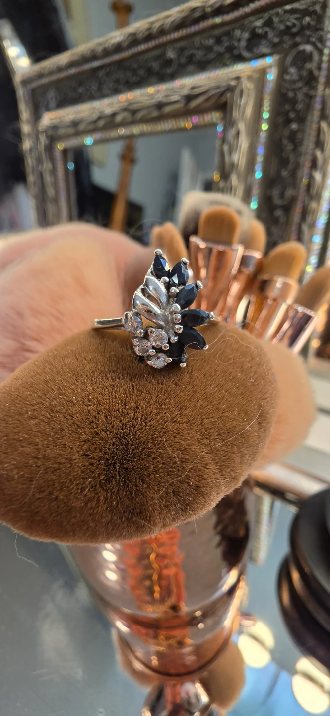 Sterling Silver Marquise and Round Stone Ring - photo 2