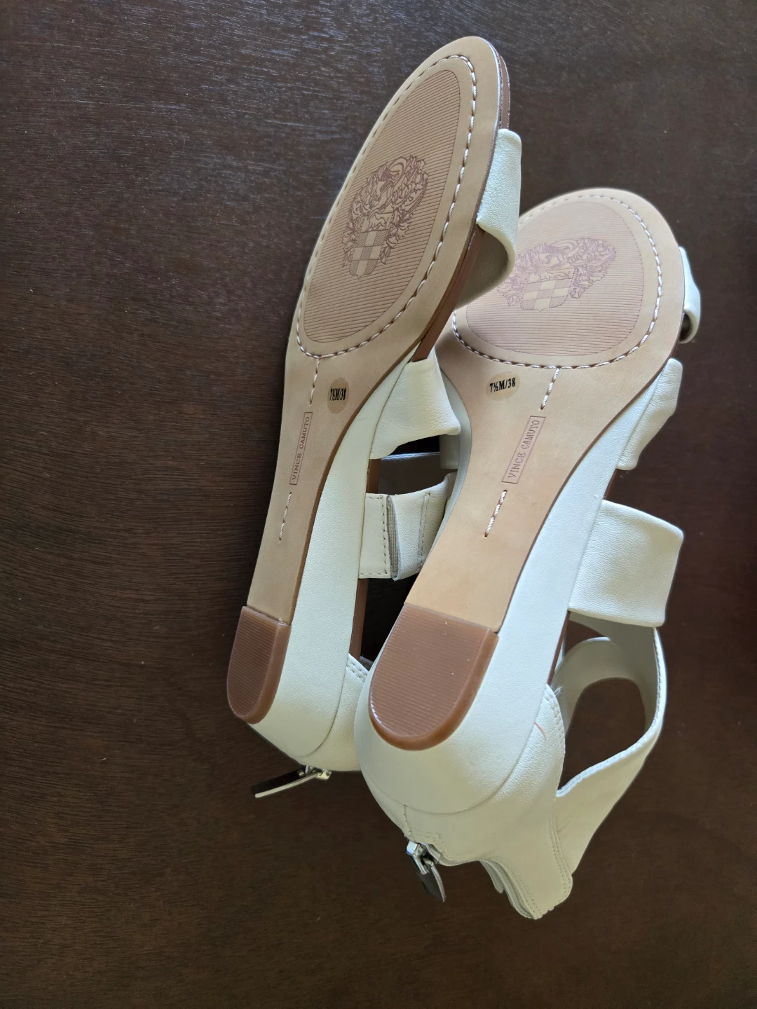 NEW Vince Camuto White Gladiator Wedge Sandals - photo 2