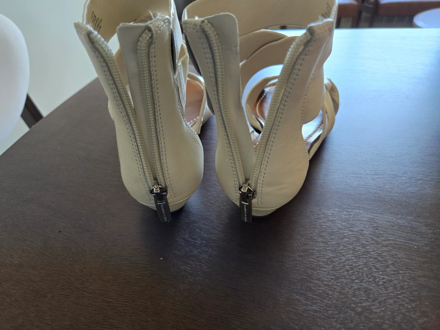 NEW Vince Camuto White Gladiator Wedge Sandals - photo 3