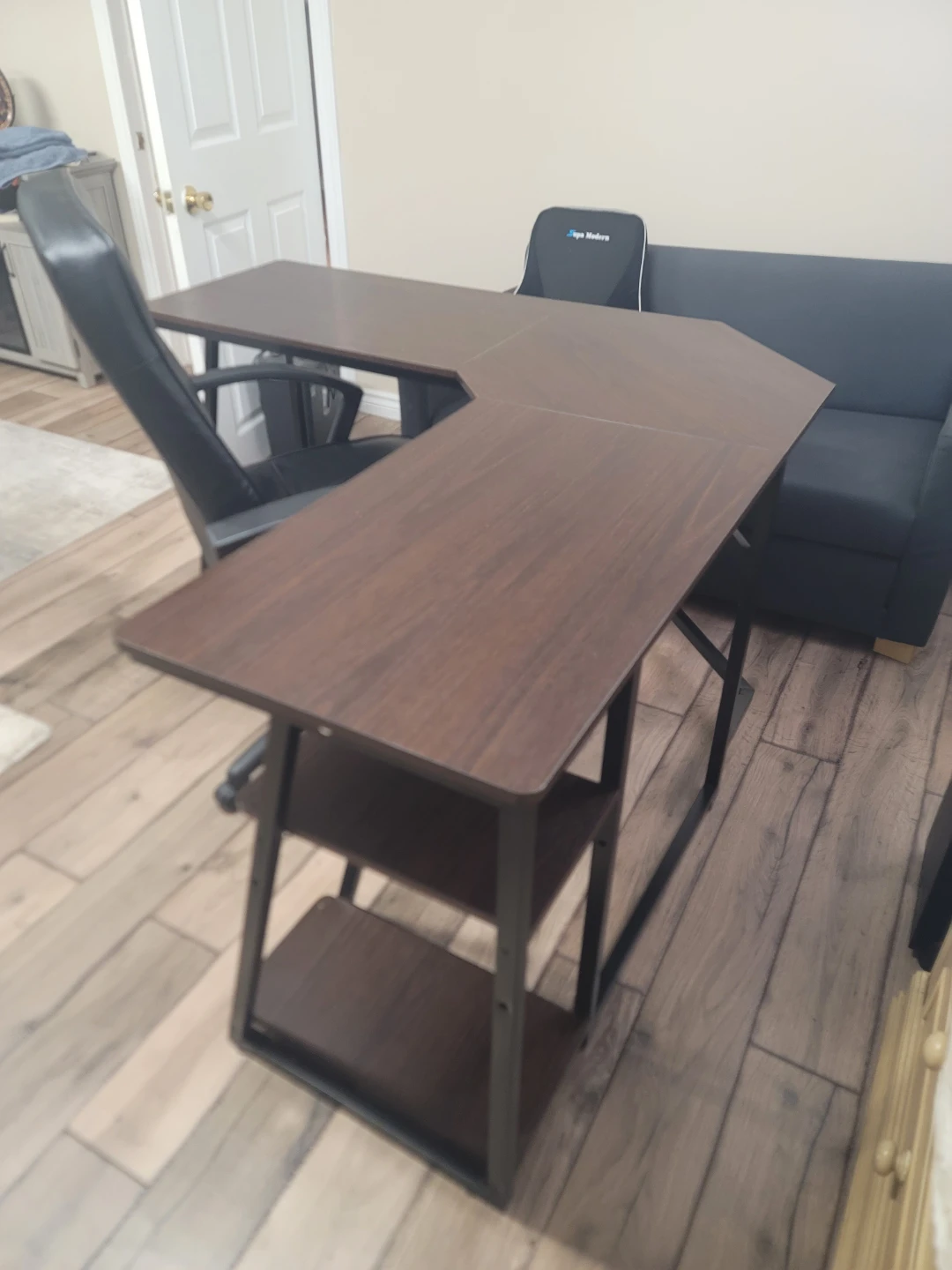 L-Shaped Desk with Shelving - photo 5