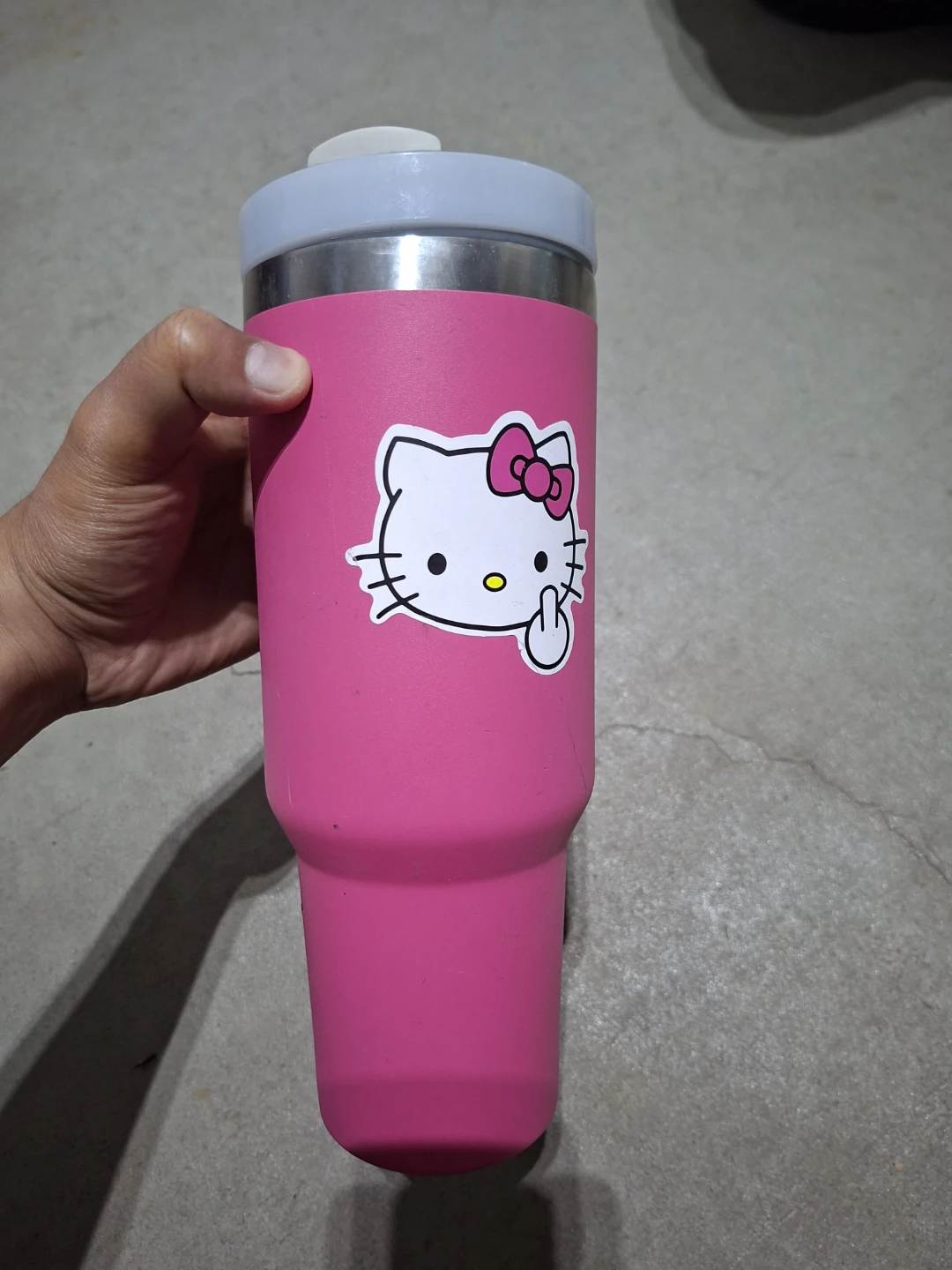 Pink Hello Kitty Tumbler with Handle and Straw - photo 4