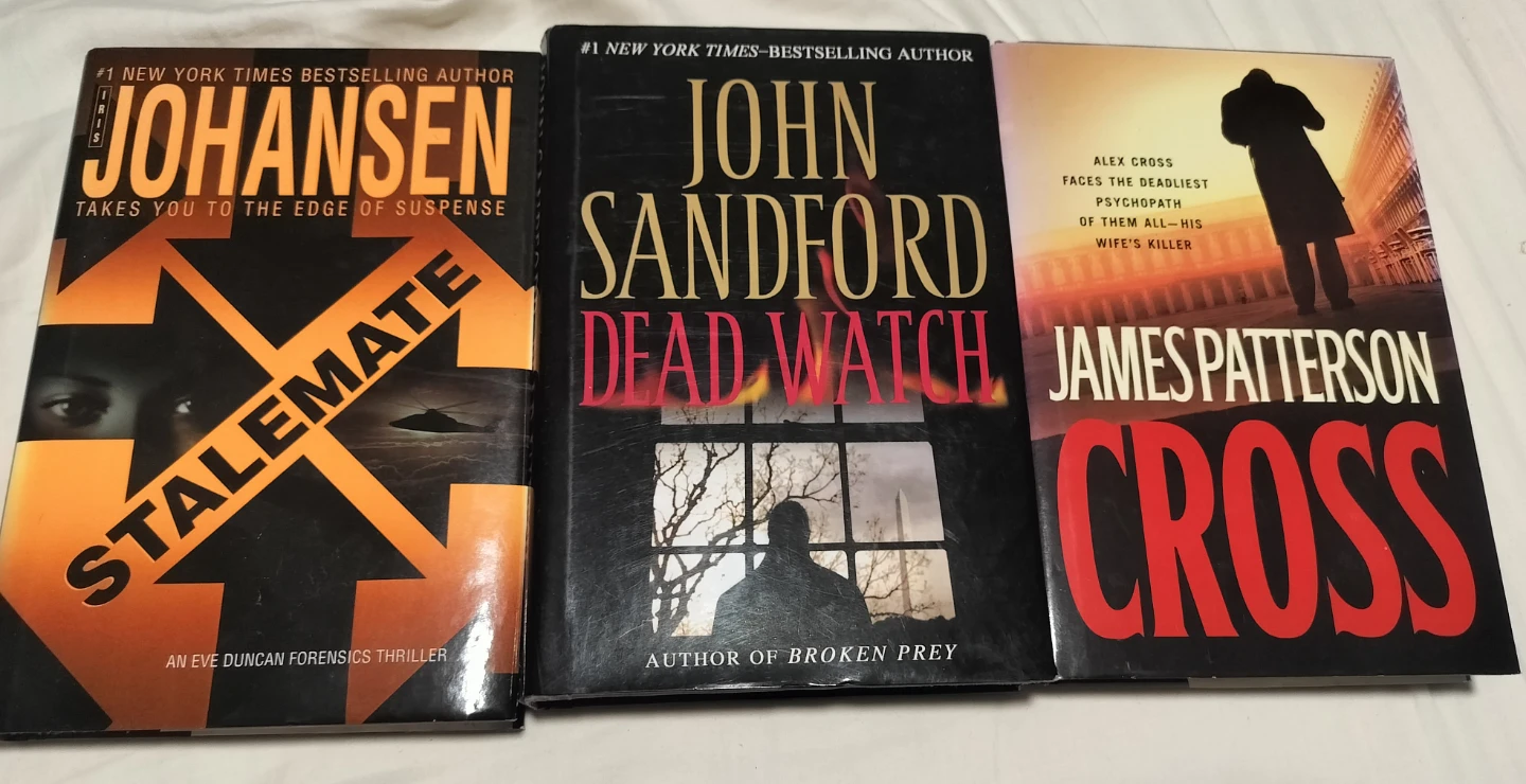 3 Books: Iris Johansen, John Sandford, James Patterson