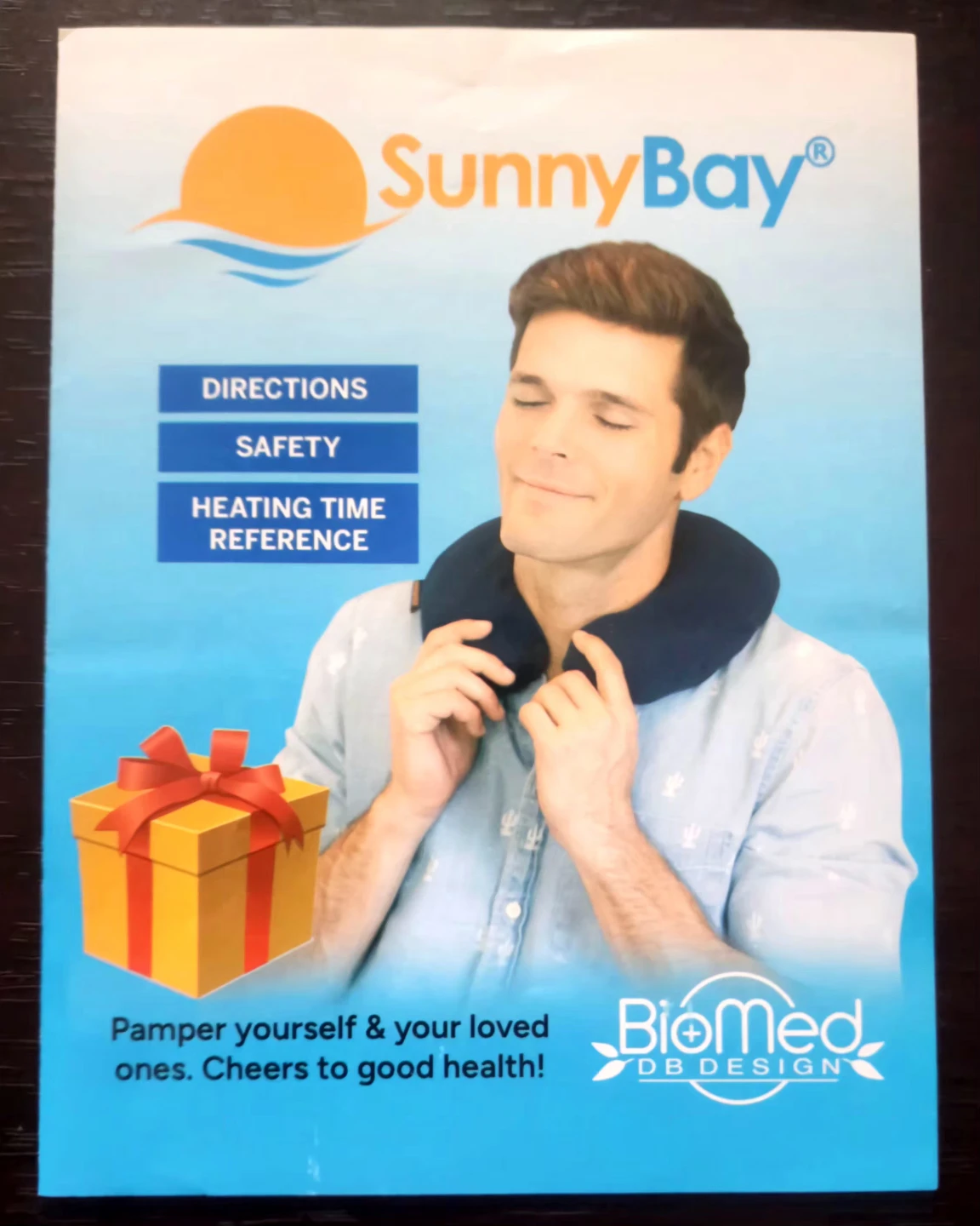SunnyBay Cotton & Fleece Extra Long Neck Heating Wrap - Navy