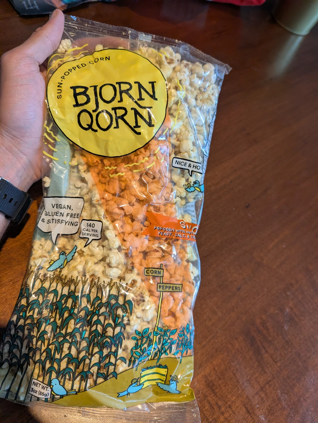 Bjorn Qorn Spicy Popcorn