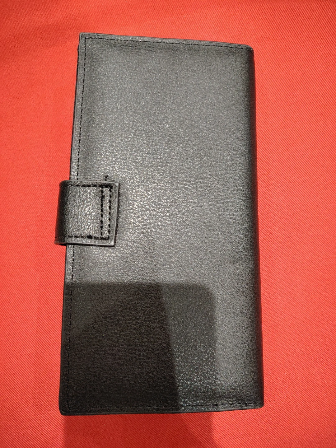 Black Faux Leather Wallet with Zipper Pocket - photo 3
