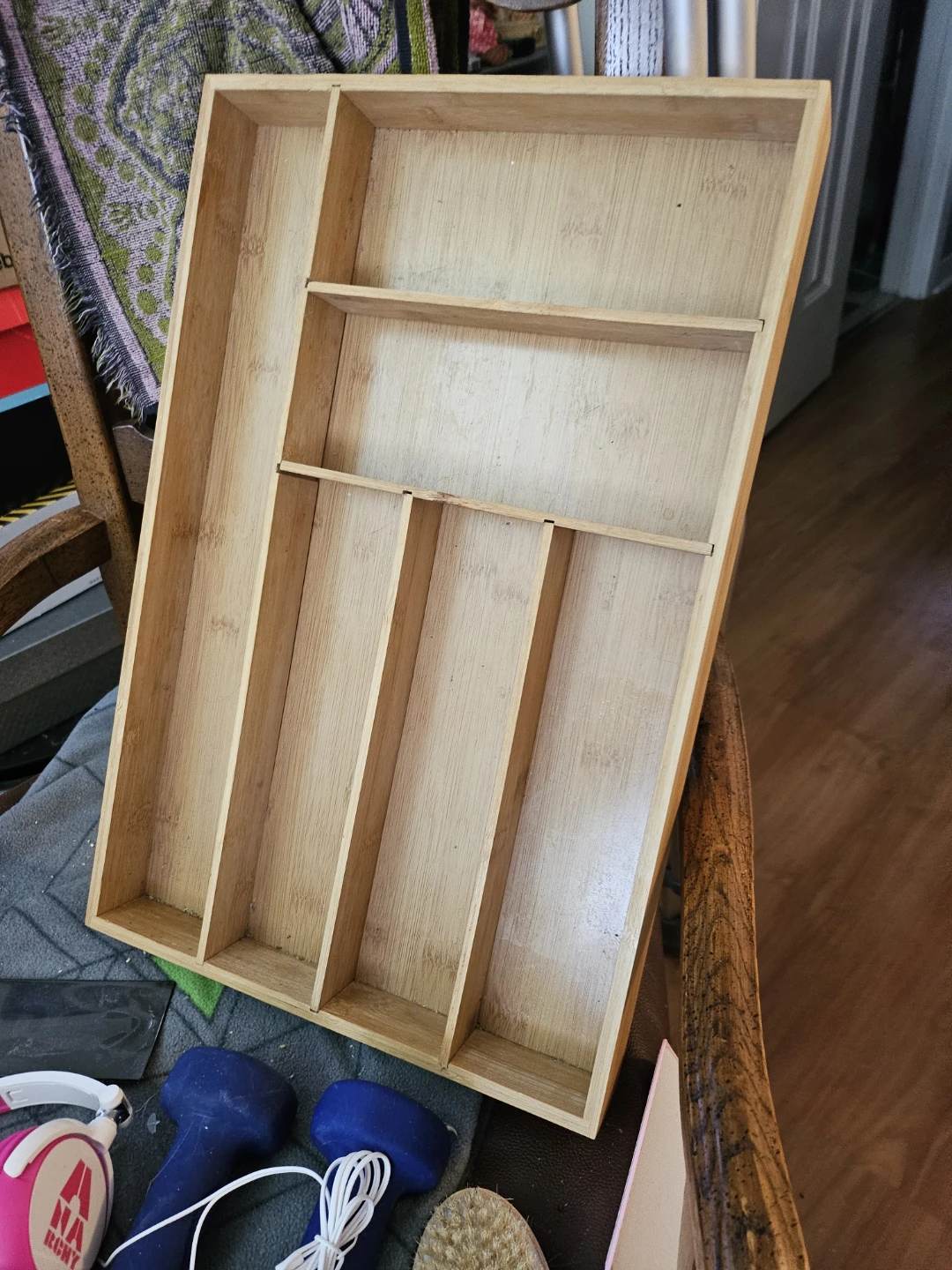 Bamboo Utensil Organizer Tray