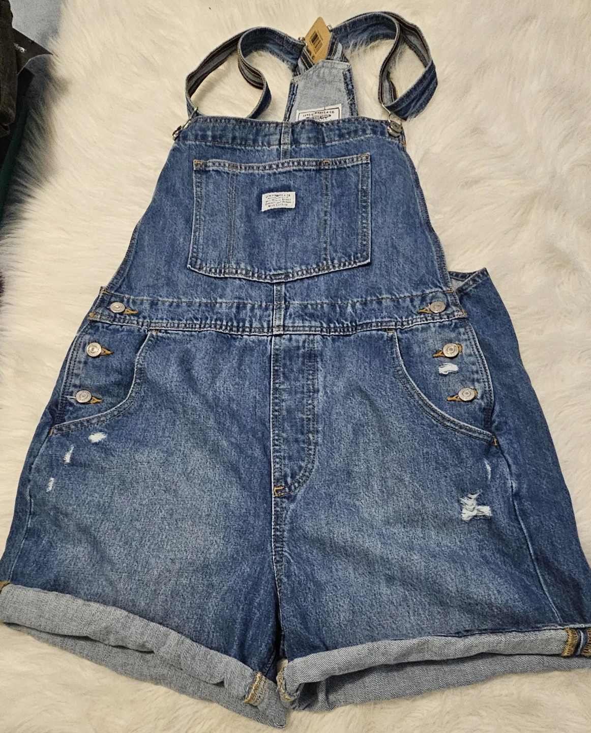 Levi's Denim Short Overalls Women's L & XL - photo 2