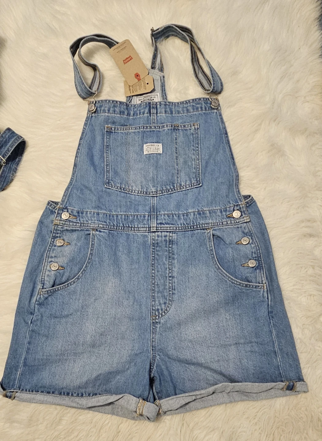 Levi's Denim Short Overalls Women's L & XL - photo 4