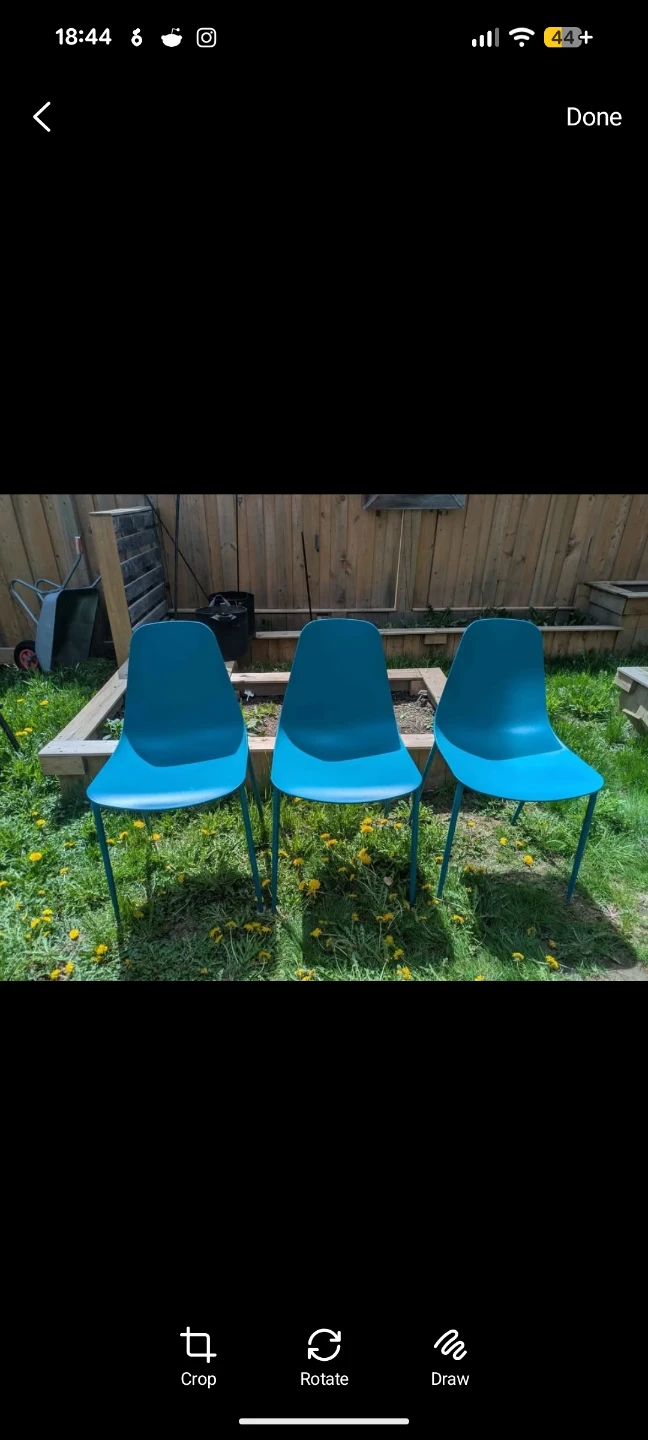 Article Blue Plastic Dining Chairs (Set of 3) - photo 4
