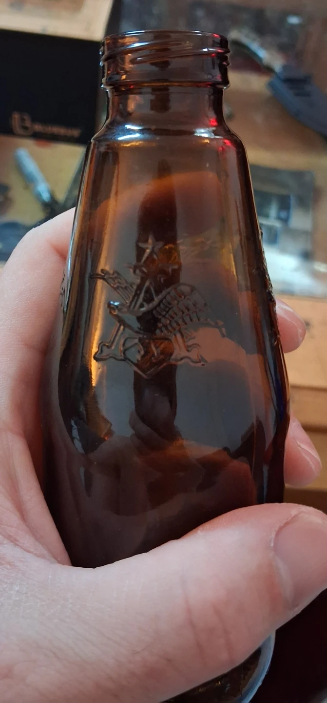 1967 Budweiser Embossed Glass Bottle