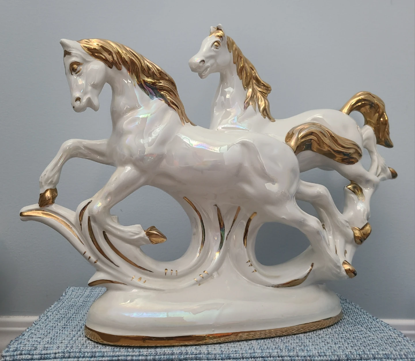 Vintage Horses  Capodimonte Style 1950's