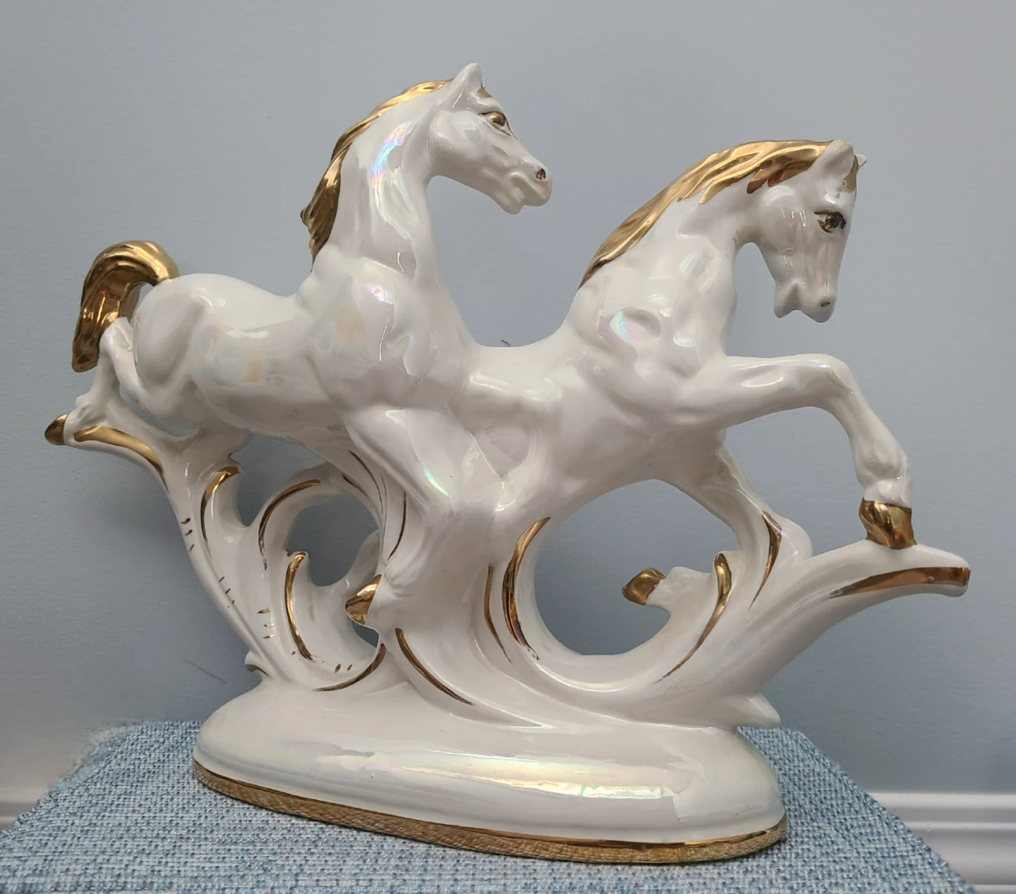 Vintage Horses  Capodimonte Style 1950's - photo 2