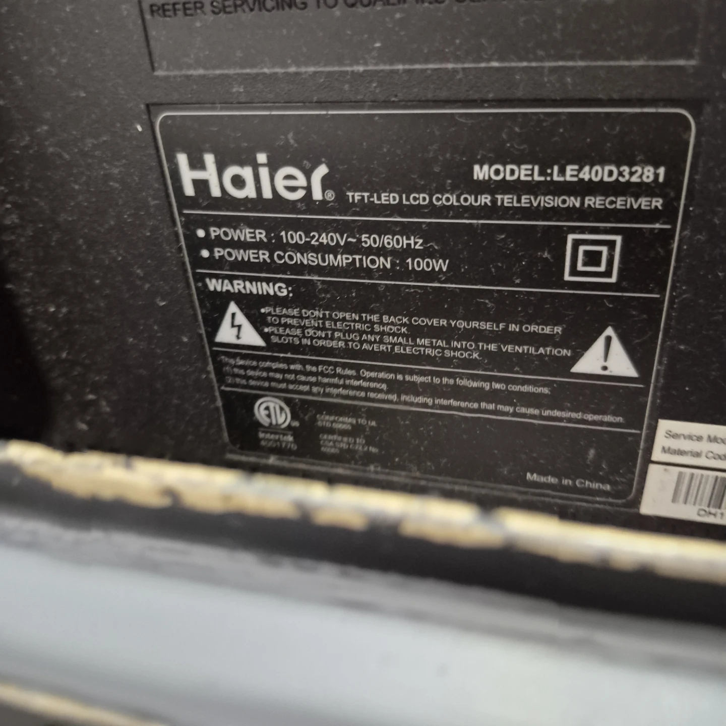 2 TVs -- Haier 40" TFT-LED LCD Colour Television Receiver - photo 4