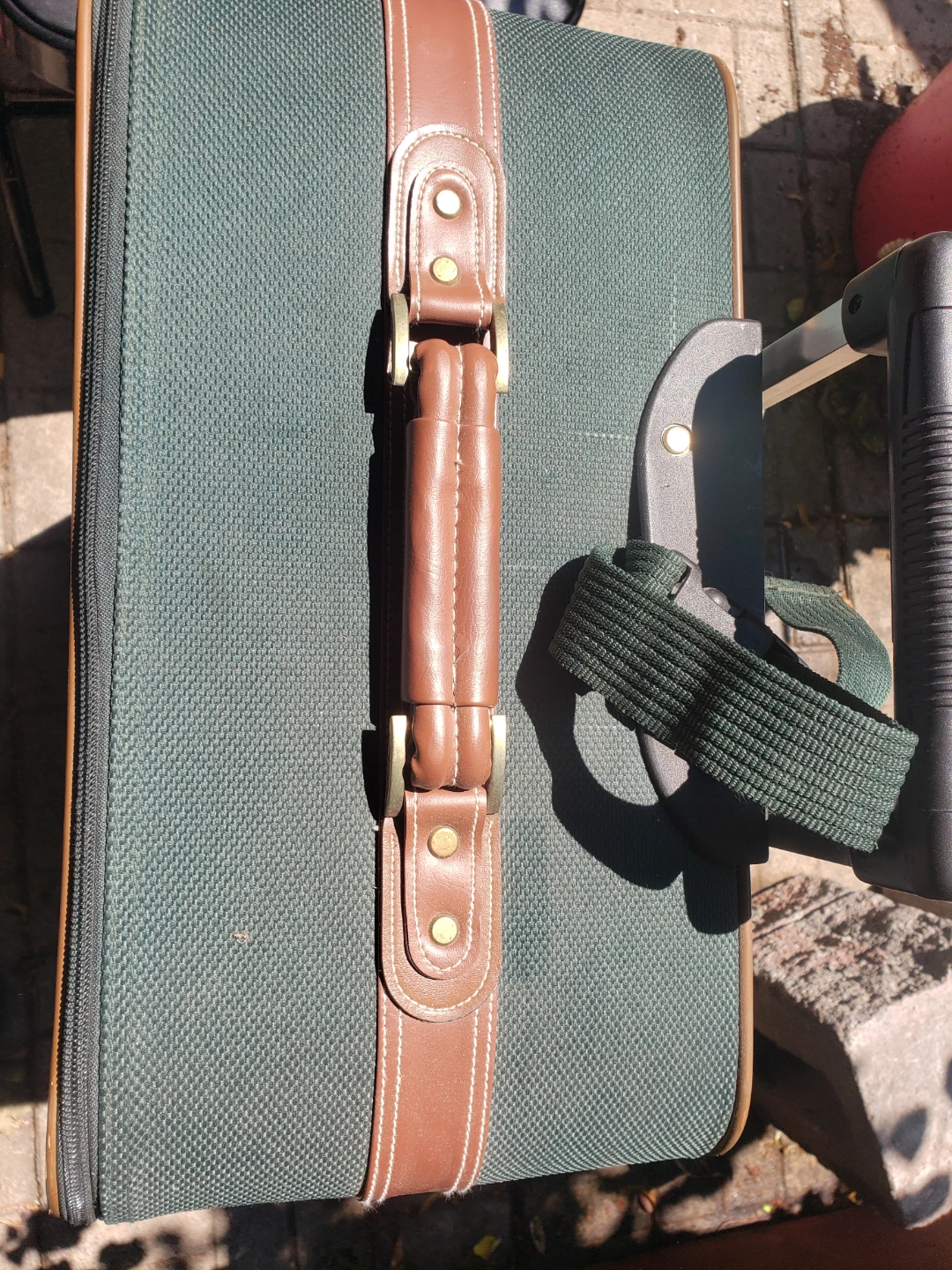 Royal Embassy Green and Brown Suitcase - photo 2