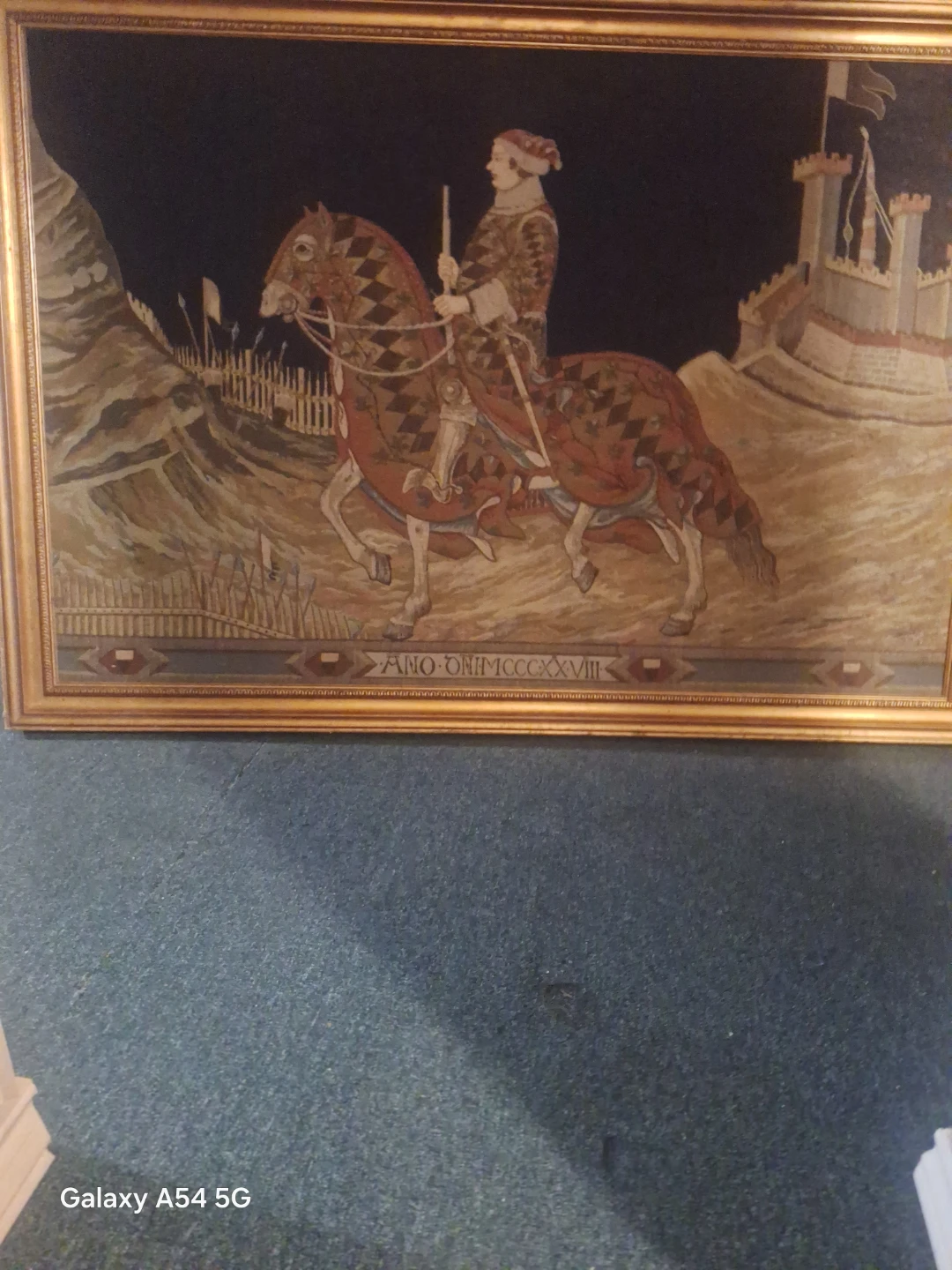 Framed Tapestry with Castle and Knight on Horseback - photo 2